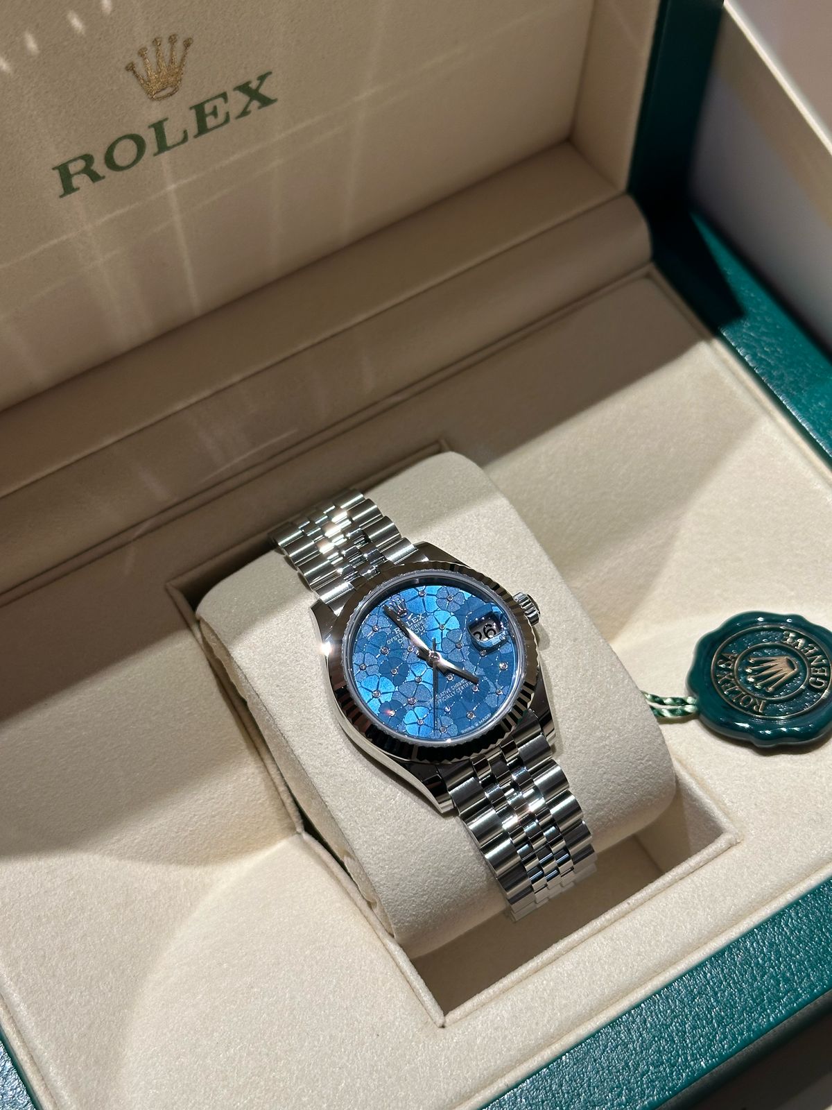 DATEJUST 31MM BLUE AZZURRO FLORAL DIAL (2025)