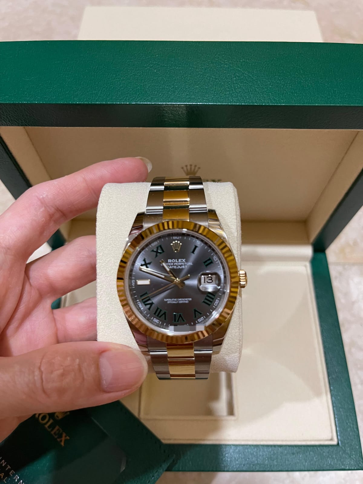 DATEJUST 41MM TWOTONE YELLOWGOLD WIMBLEDON DIAL (2022)