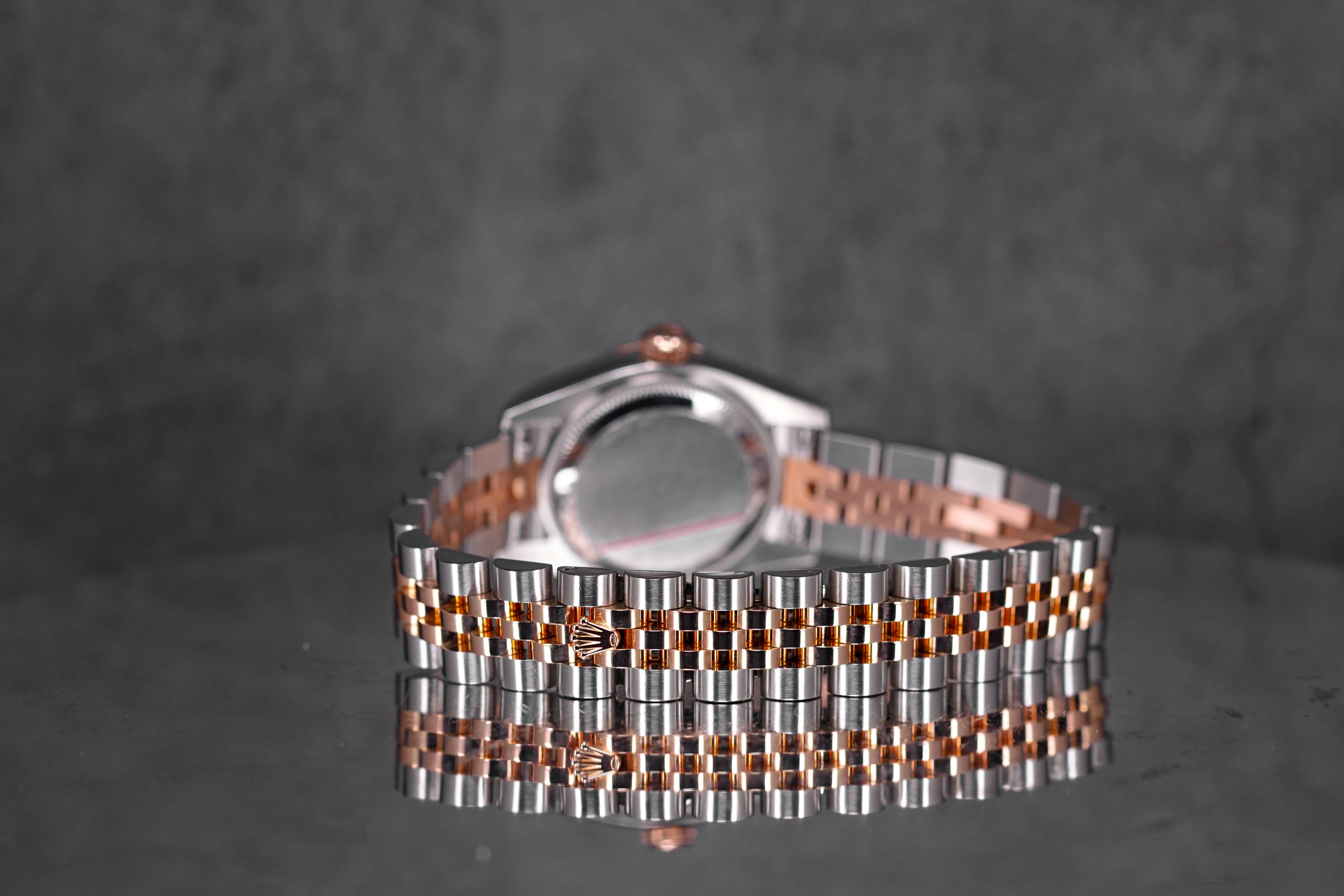 DATEJUST 26MM TWOTONE ROSEGOLD PINK COMPUTERIZED DIAMOND DIAL (2014)