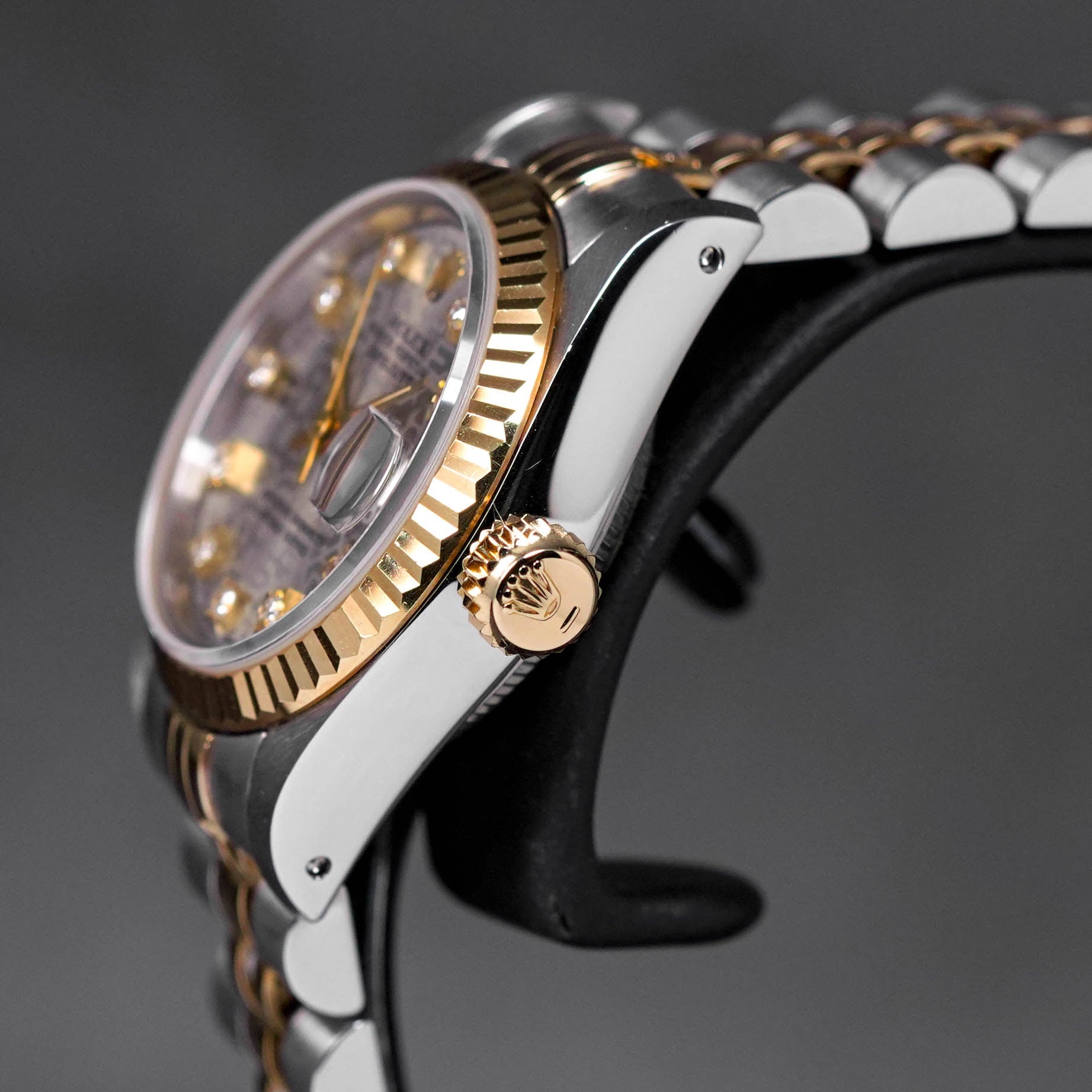 DATEJUST 26MM TWOTONE YELLOWGOLD SILVER COMPUTERIZED DIAMOND DIAL (1992)