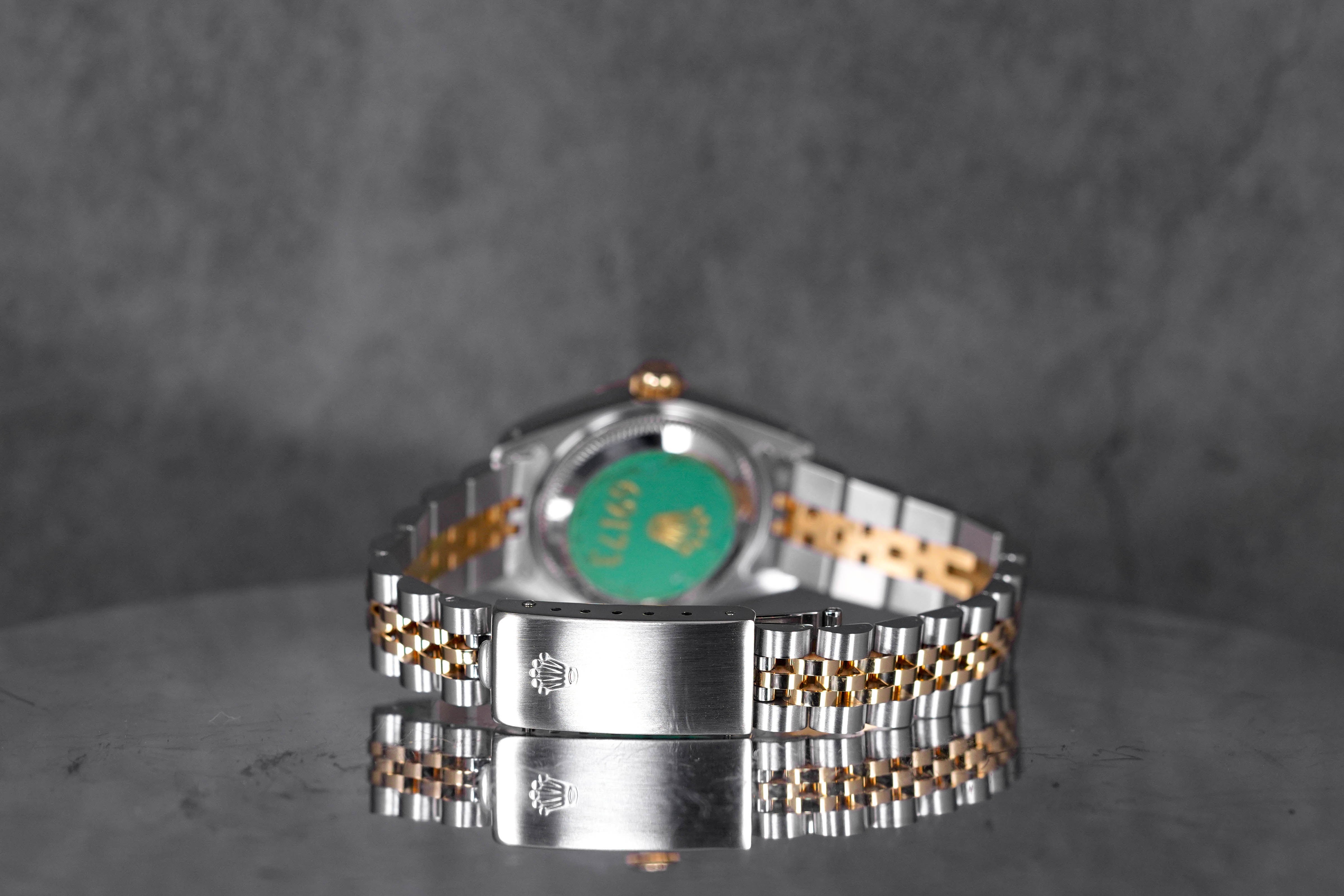 DATEJUST 26MM TWOTONE YELLOWGOLD SILVER COMPUTERIZED DIAMOND DIAL (1992)