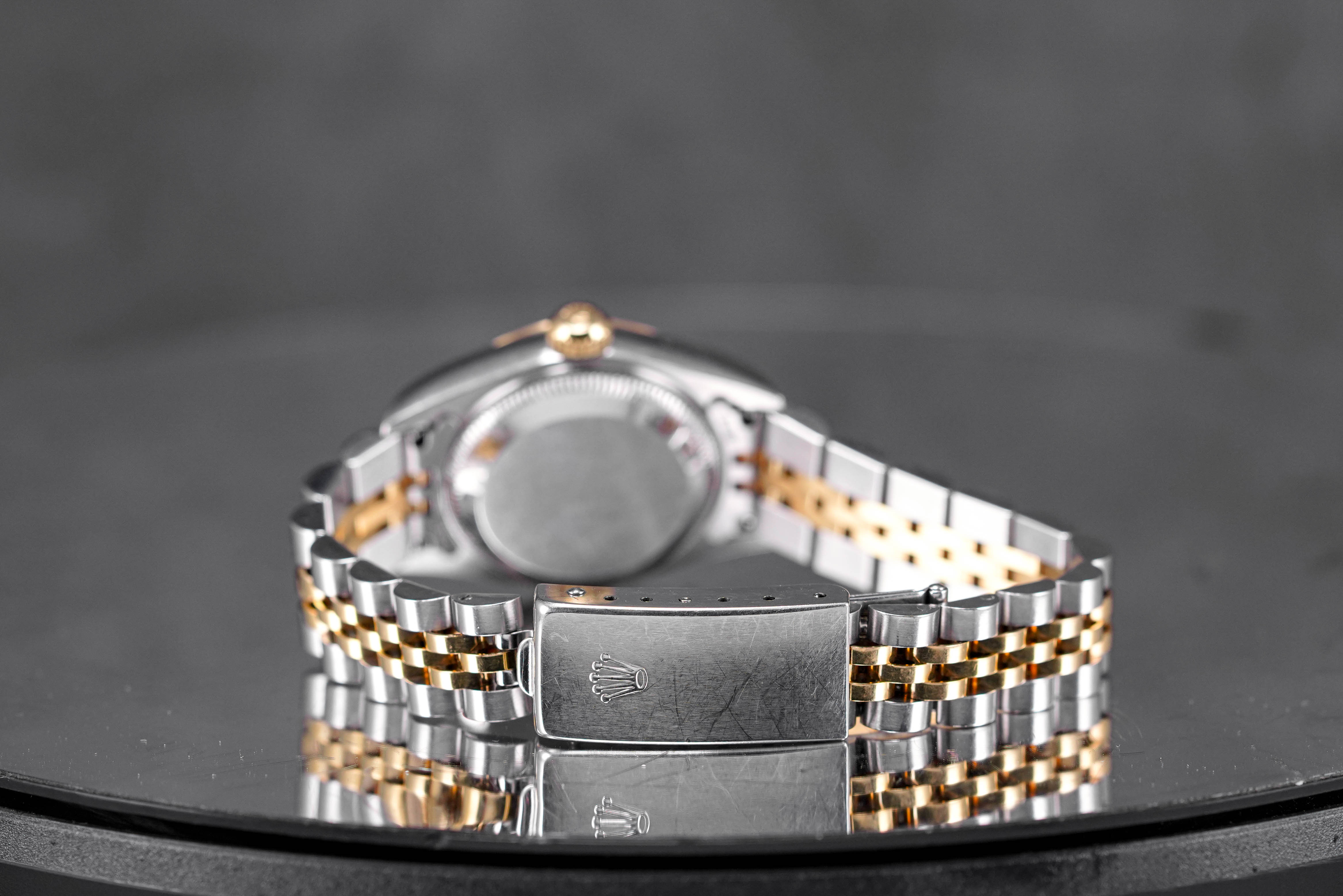 DATEJUST 26MM TWOTONE YELLOWGOLD SILVER COMPUTERIZED DIAMOND DIAL (2004)