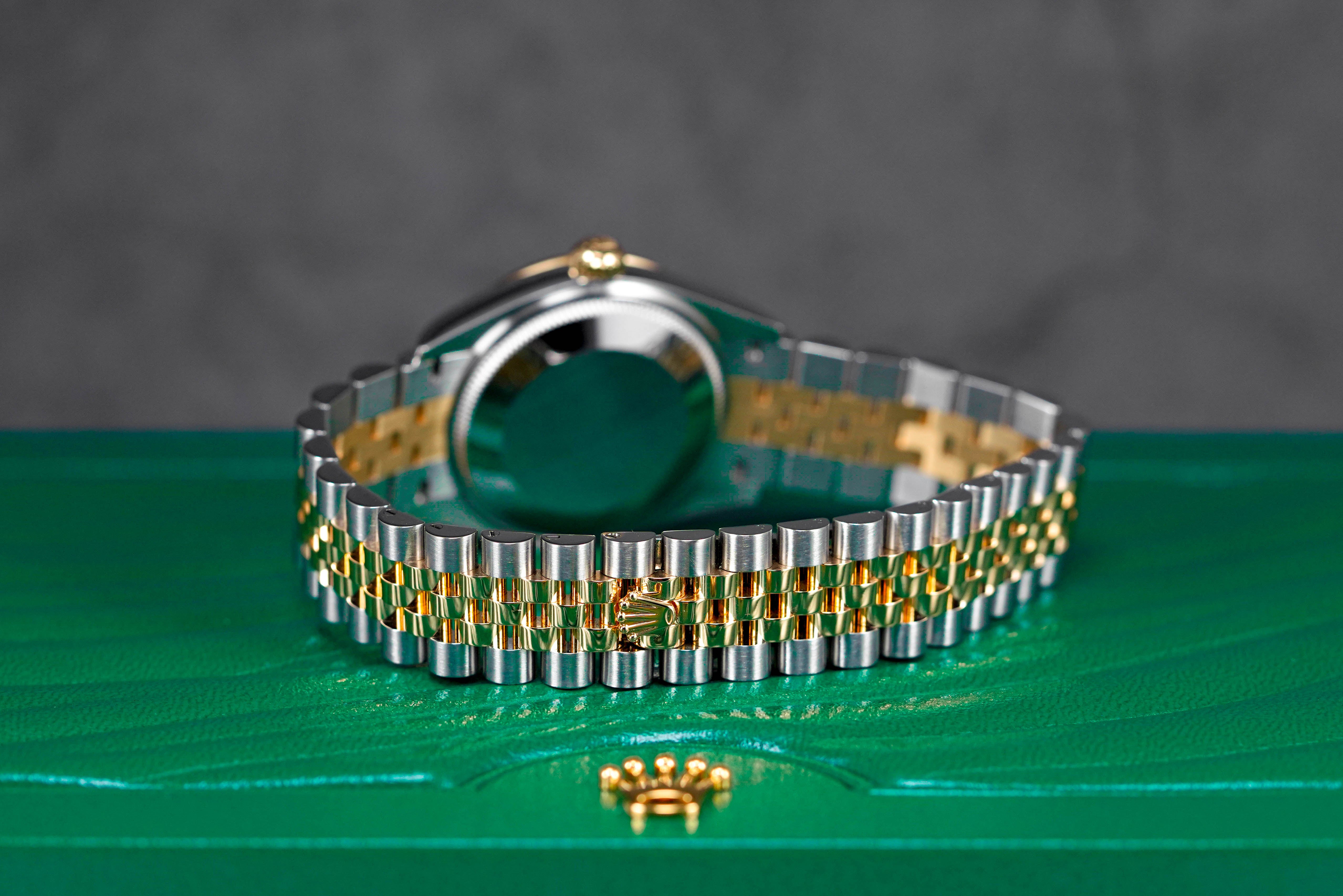 DATEJUST 31MM TWOTONE YELLOWGOLD GREEN FLORAL DIAL (2023)