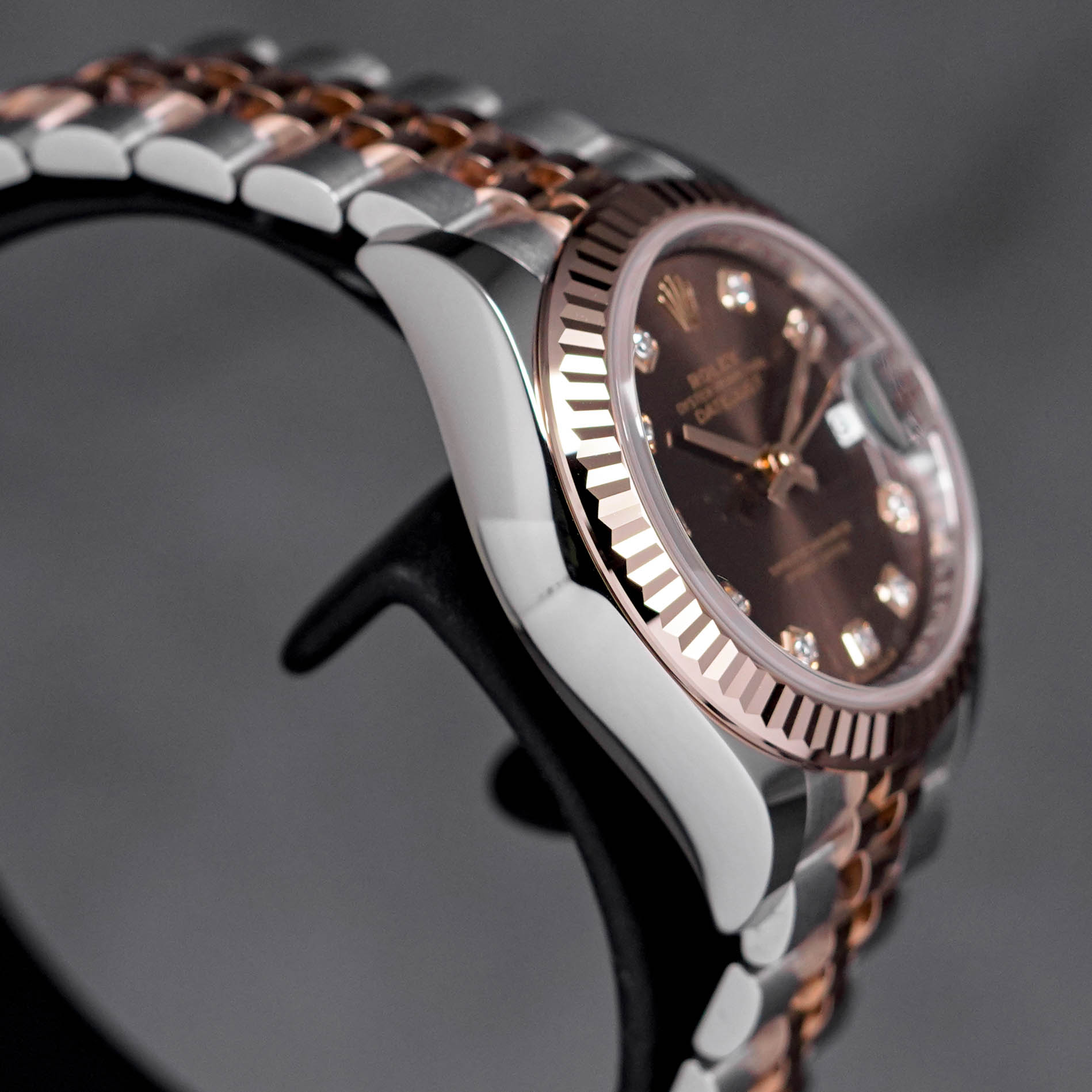 DATEJUST 28MM TWOTONE ROSEGOLD CHOCO DIAMOND DIAL (2023)