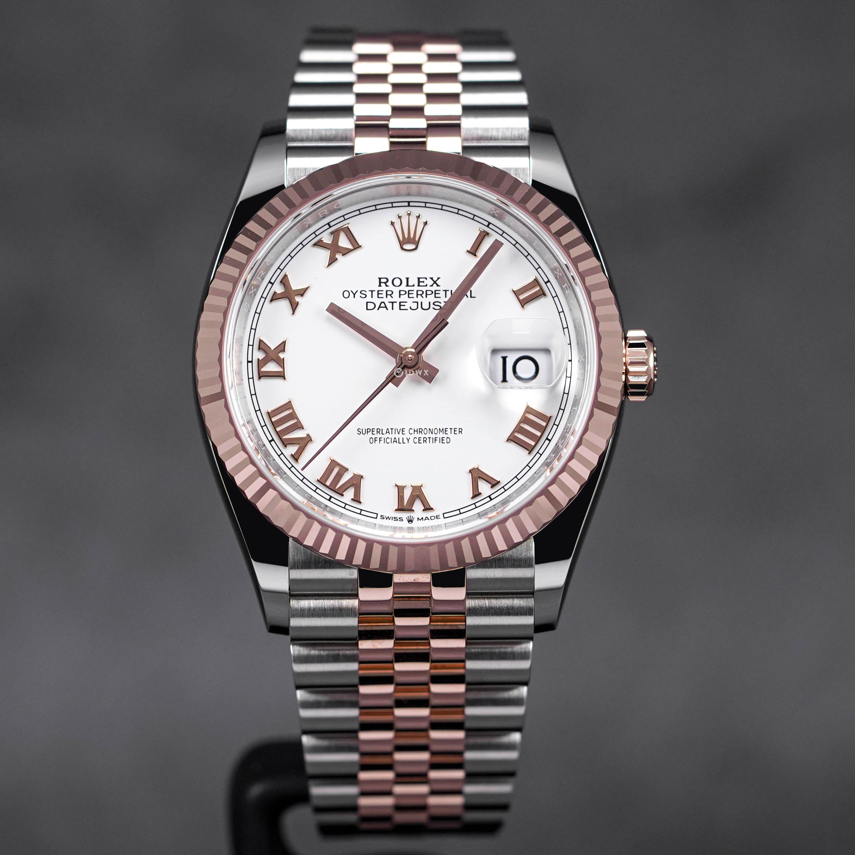 DATEJUST 36MM TWOTONE ROSEGOLD WHITE ROMAN DIAL (2023)