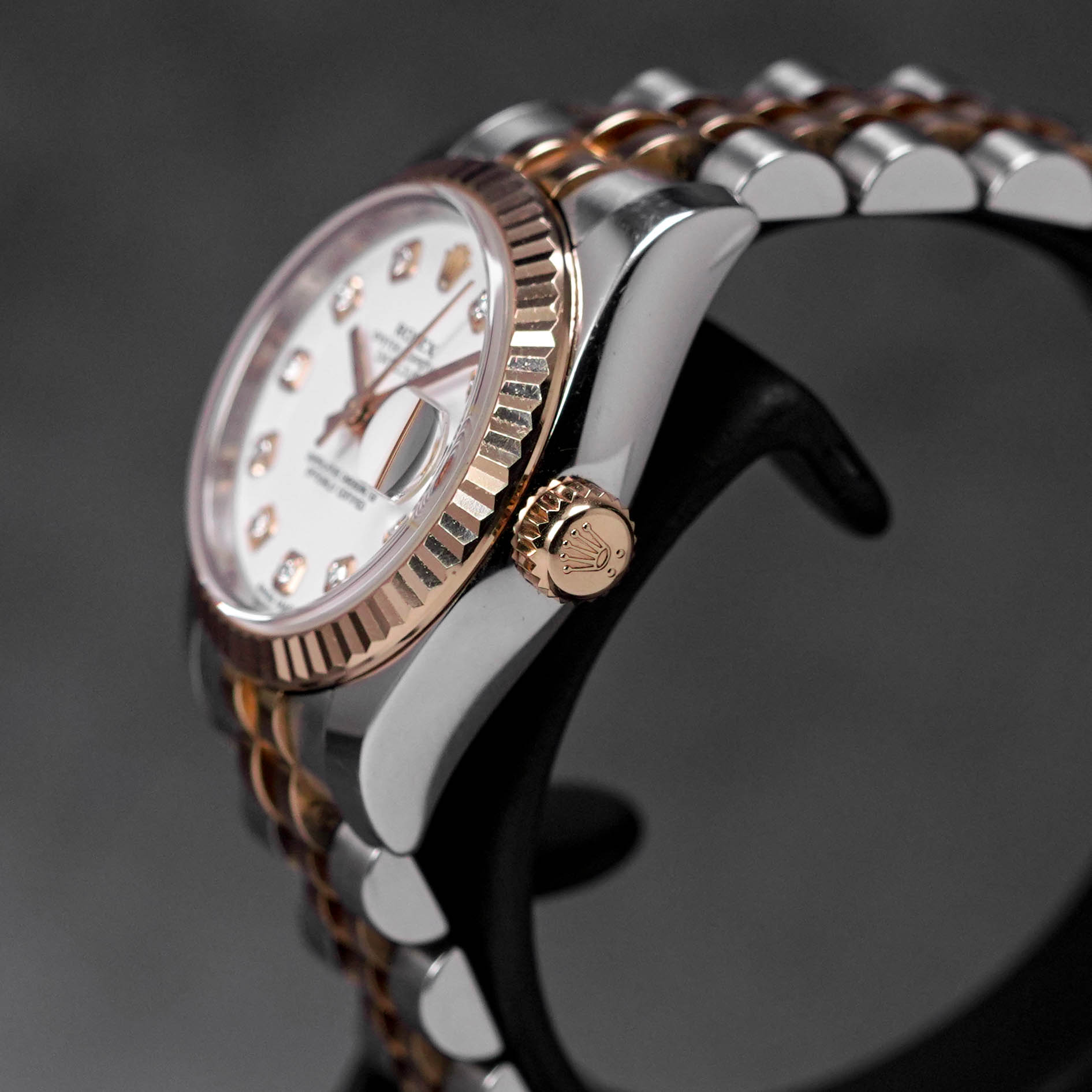 DATEJUST 26MM TWOTONE ROSEGOLD WHITE DIAMOND DIAL (2015)