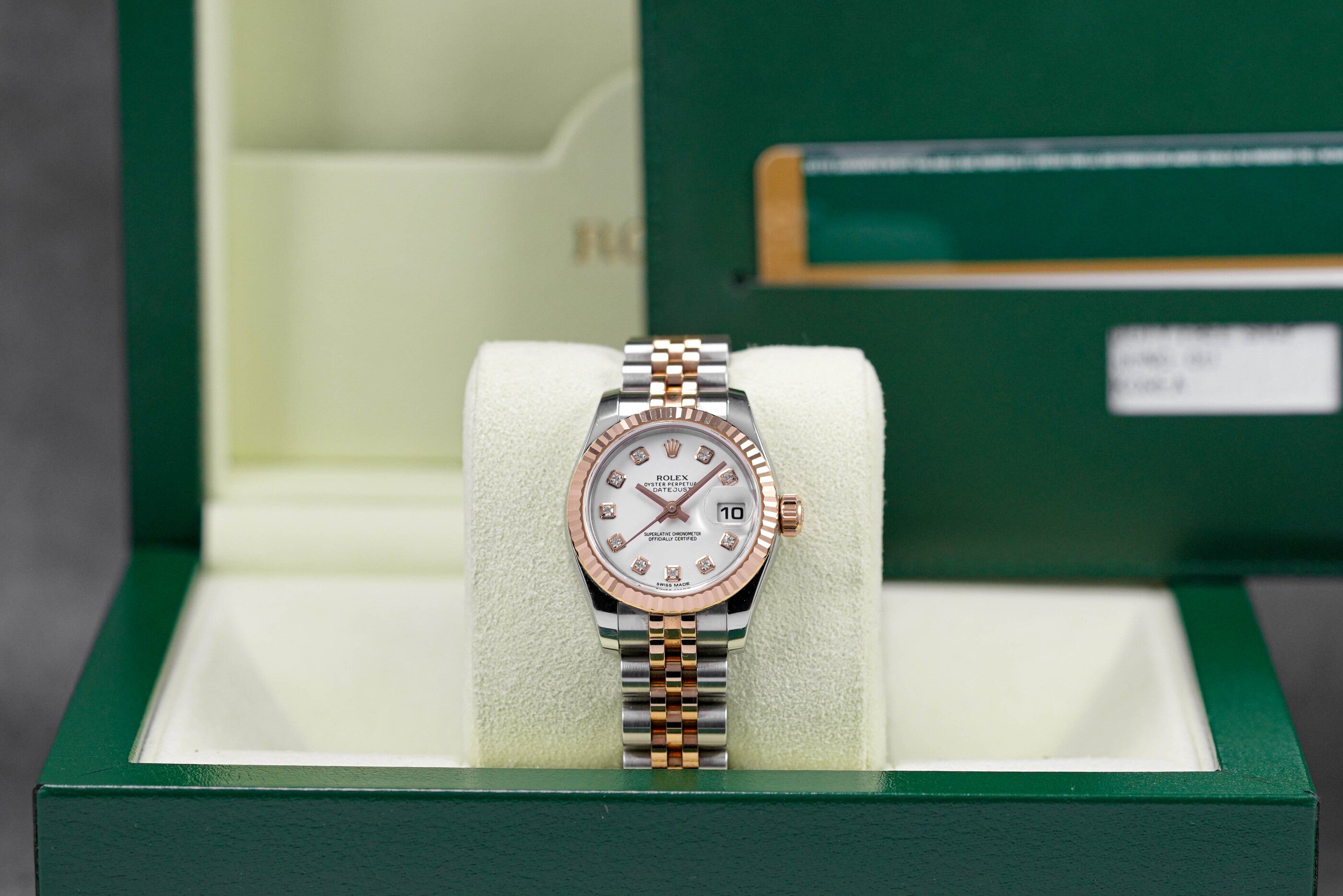 DATEJUST 26MM TWOTONE ROSEGOLD WHITE DIAMOND DIAL (2015)