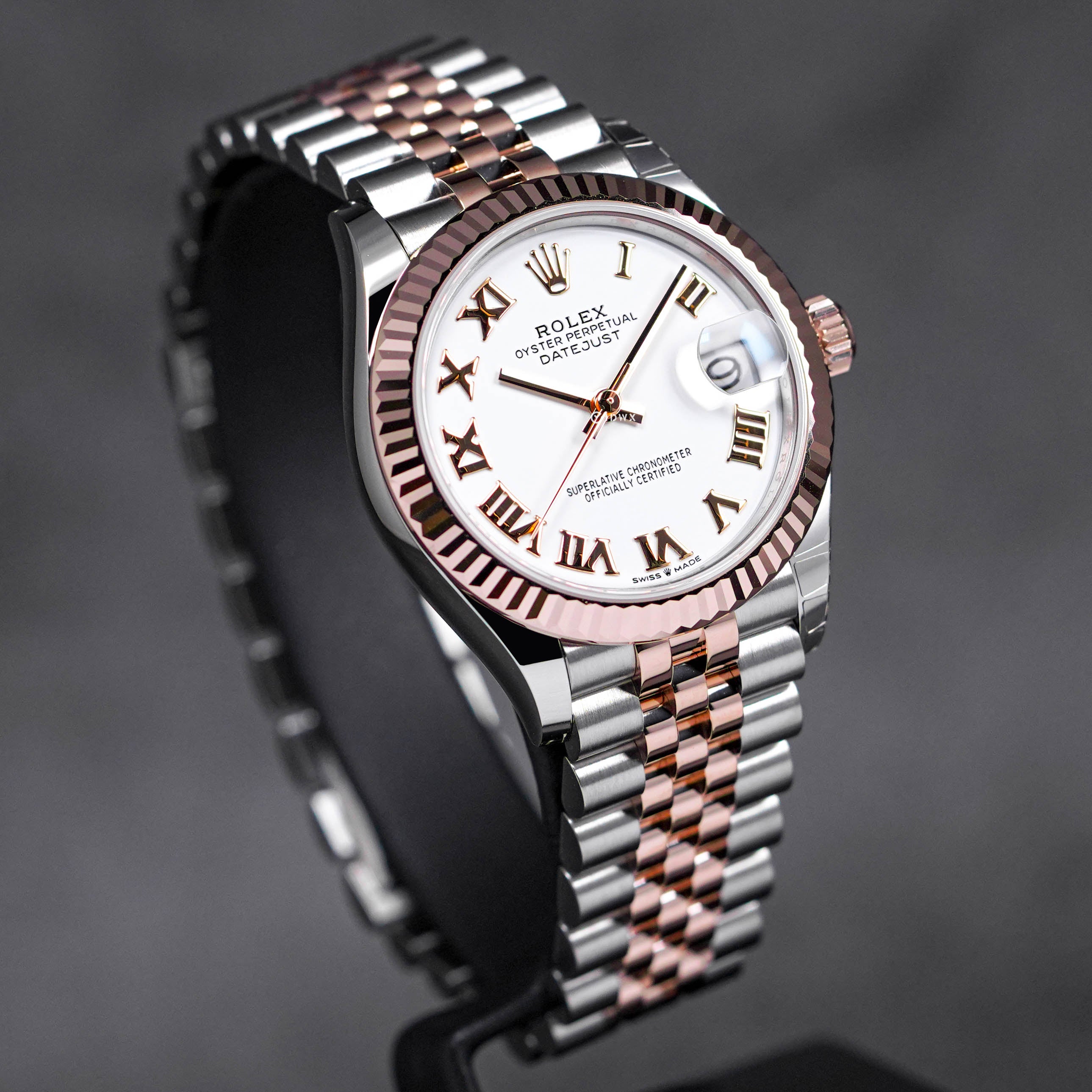 DATEJUST 31MM TWOTONE ROSEGOLD WHITE ROMAN DIAL (2023)