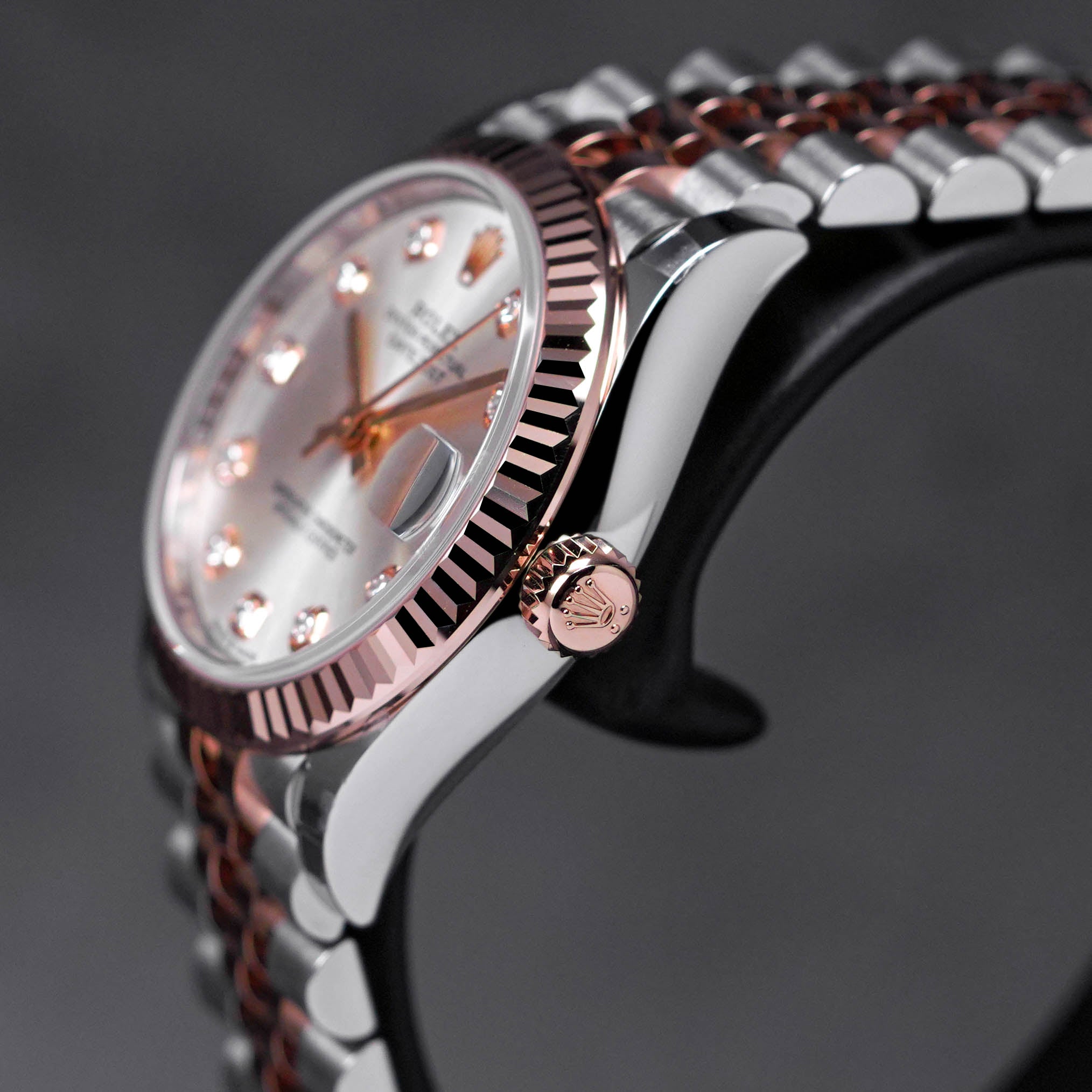 DATEJUST 31MM TWOTONE ROSEGOLD SILVER DIAMOND DIAL (2023)