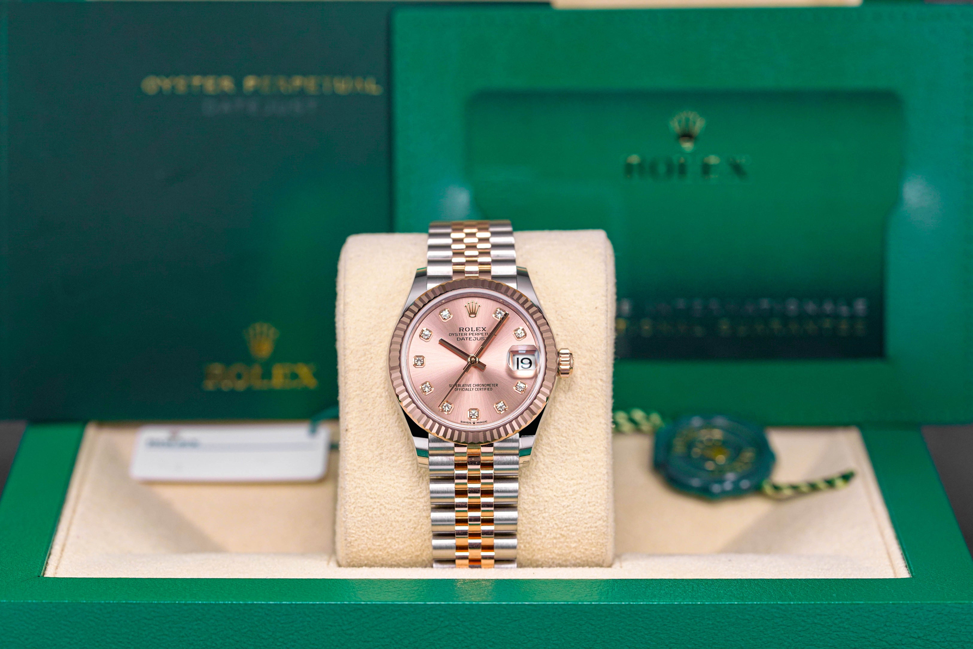 DATEJUST 31MM TWOTONE ROSEGOLD PINK DIAMOND DIAL (2023)