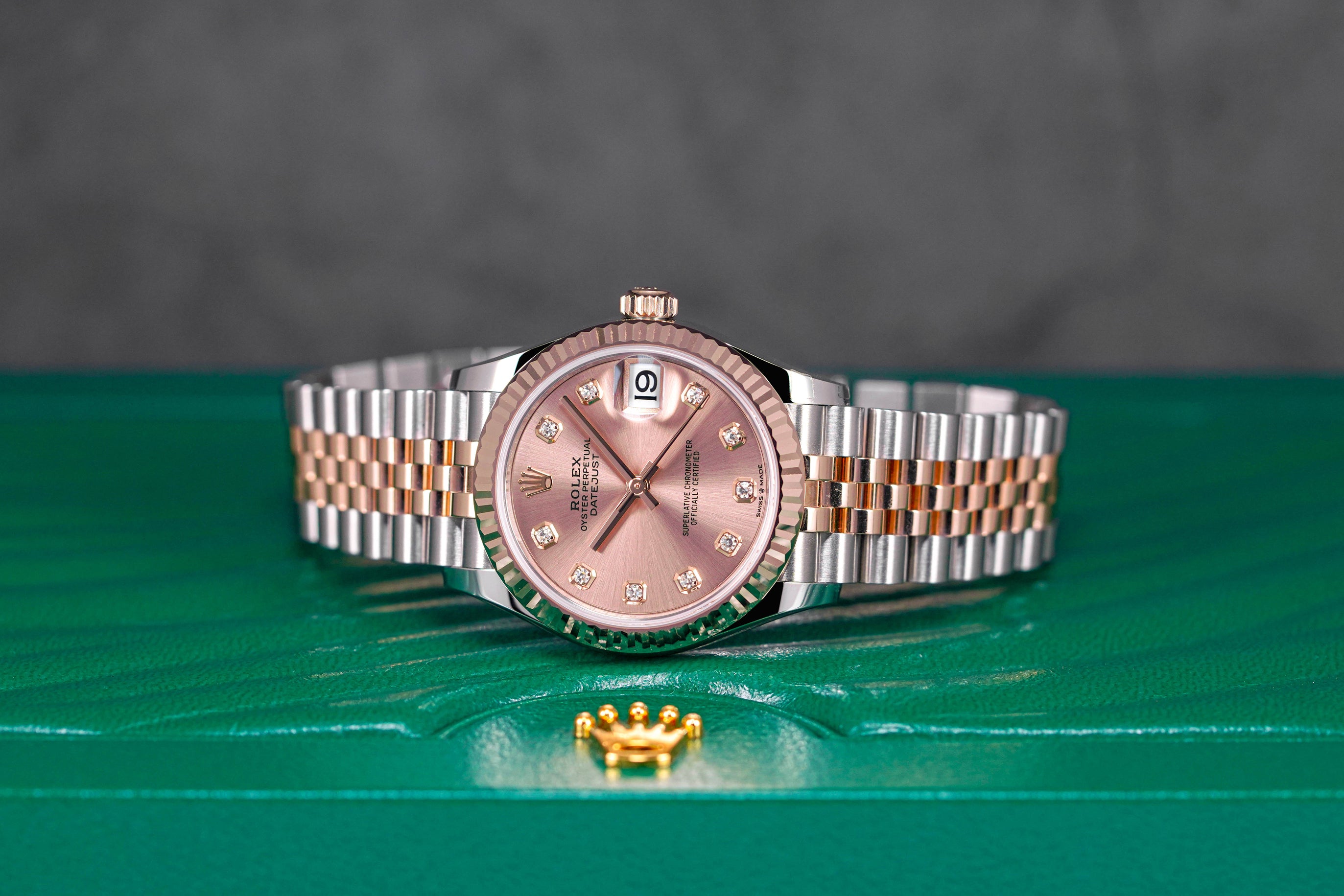 DATEJUST 31MM TWOTONE ROSEGOLD PINK DIAMOND DIAL (2023)