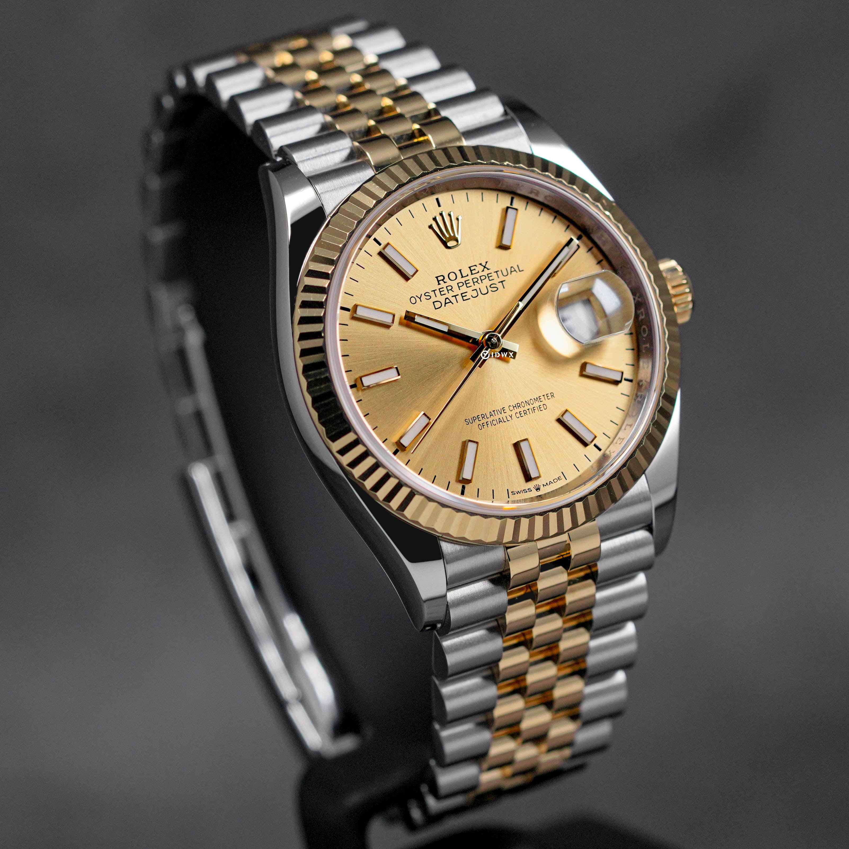 DATEJUST 36MM TWOTONE YELLOWGOLD CHAMPAGNE DIAL (2019)