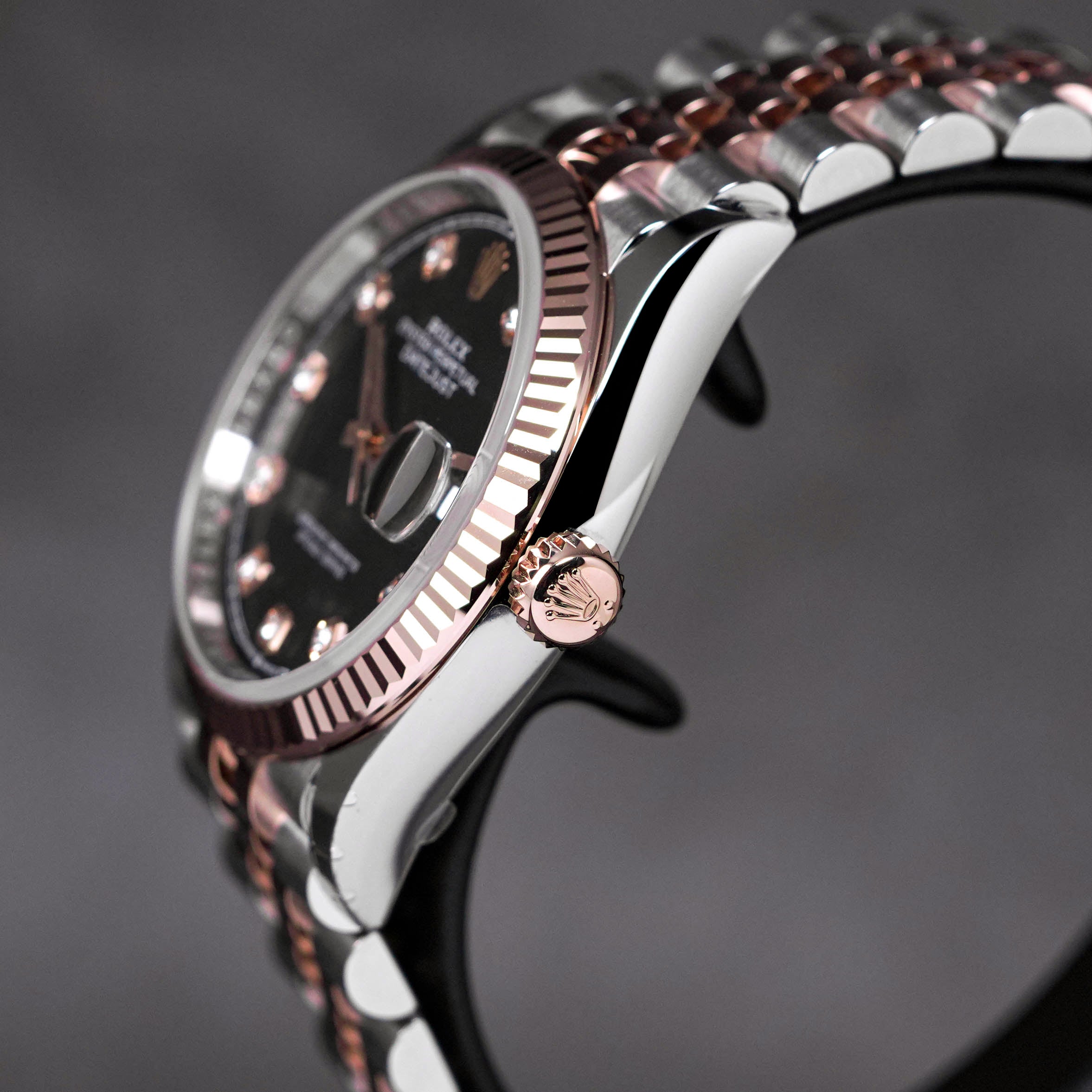 DATEJUST 36MM TWOTONE ROSEGOLD BLACK DIAMOND DIAL (2023)
