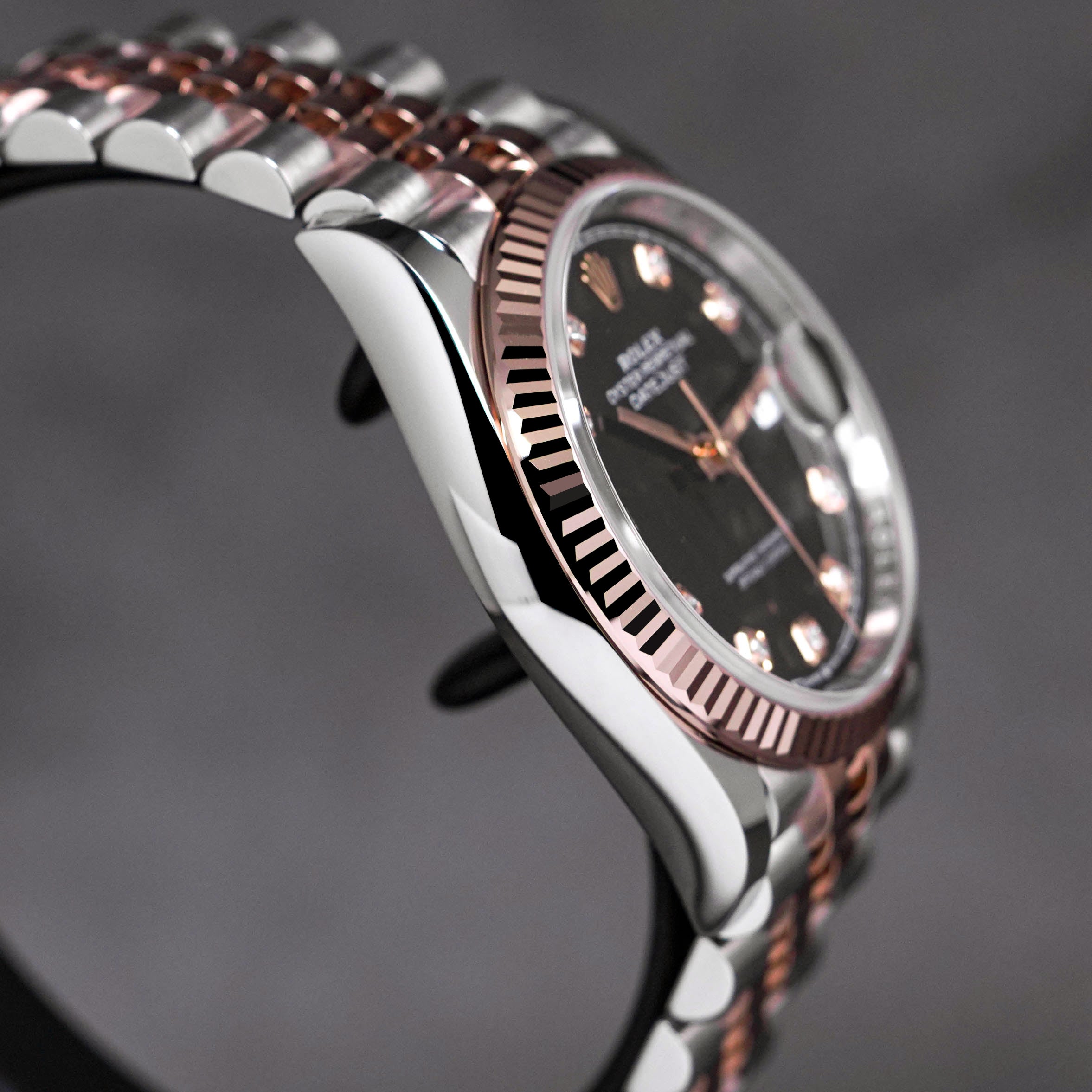 DATEJUST 36MM TWOTONE ROSEGOLD BLACK DIAMOND DIAL (2023)