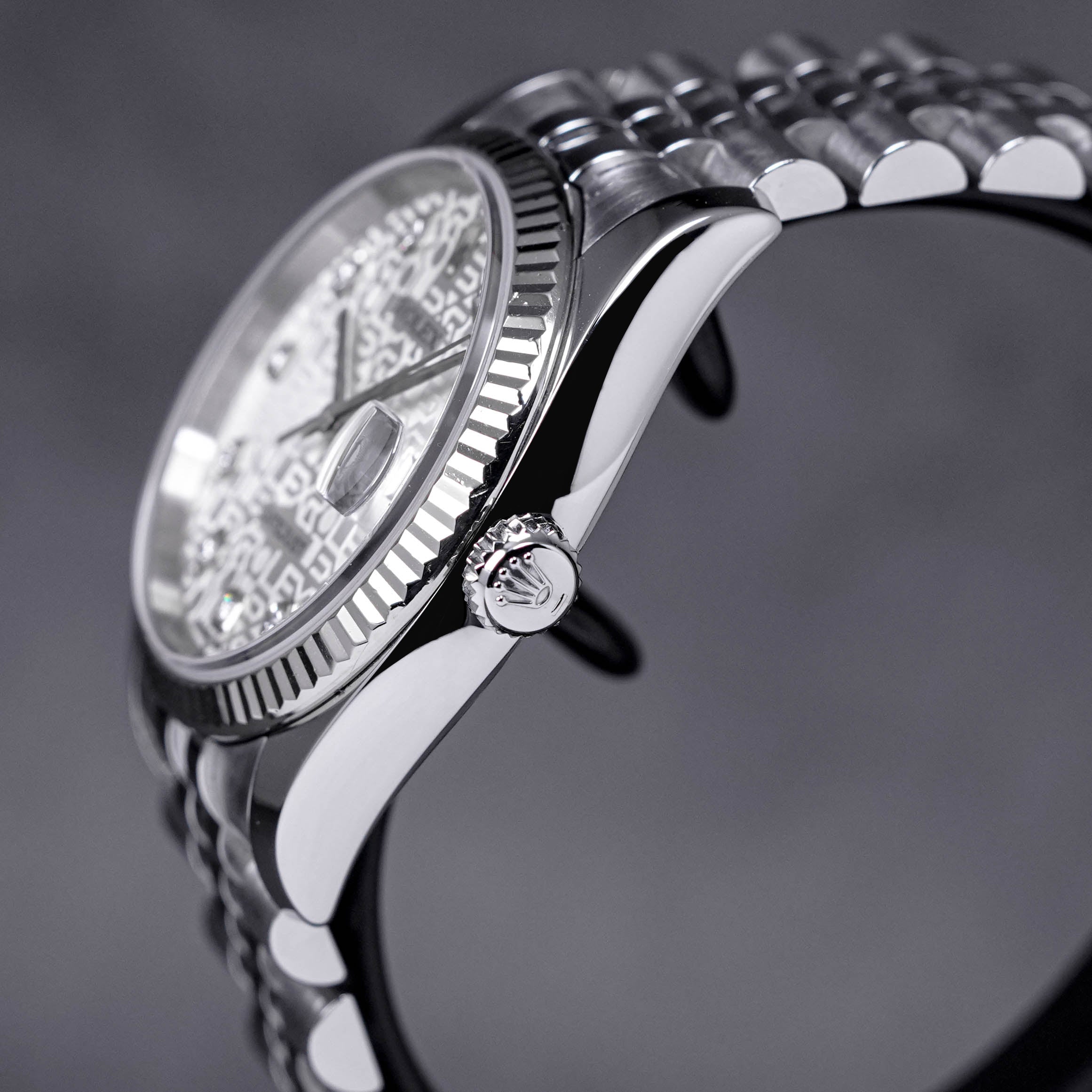 DATEJUST 36MM COMPUTERIZED SILVER DIAMOND DIAL (2006)