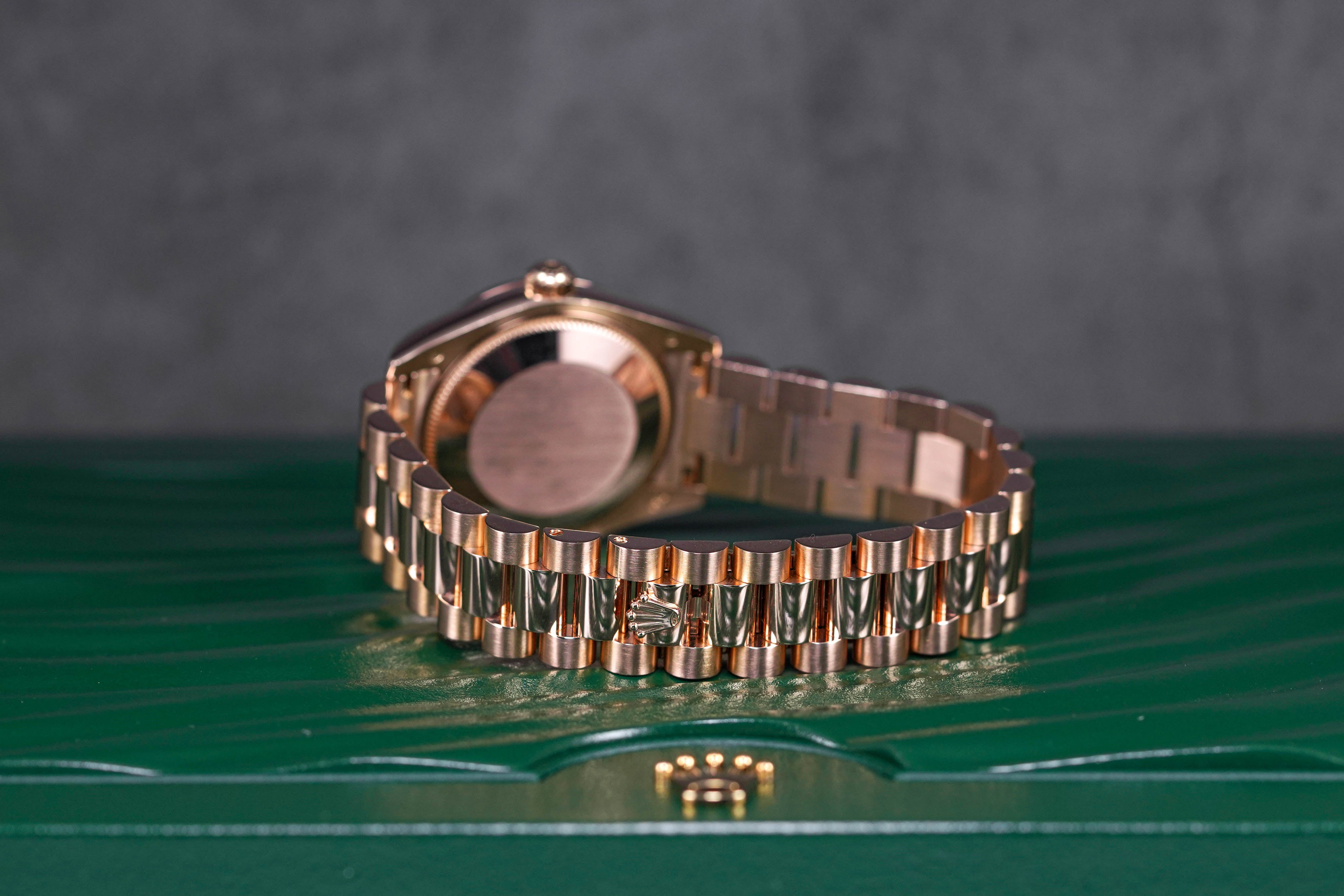 DATEJUST 31MM ROSEGOLD CHOCO ROMAN DIAL DIAMOND ON VI (2013)