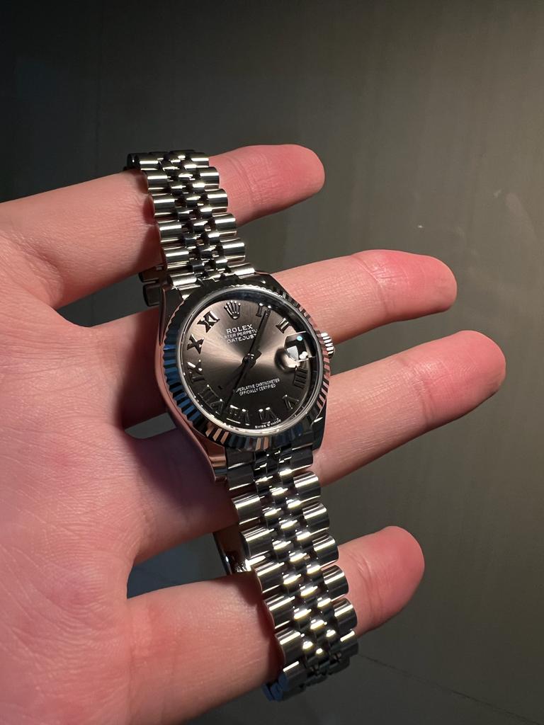 DATEJUST 31MM DARK GREY ROMAN DIAL FLUTED JUBILEE (2023)