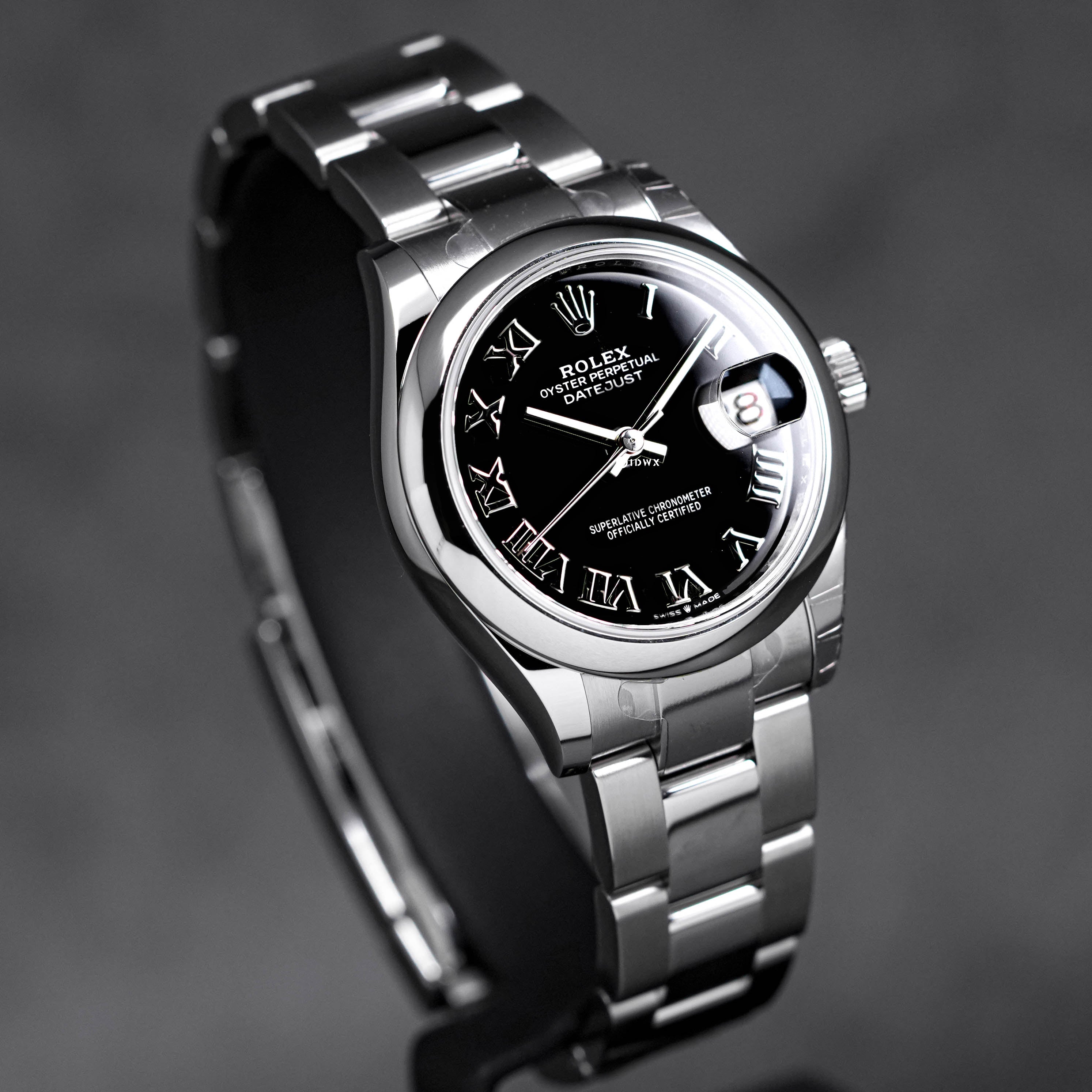 DATEJUST 31MM BLACK ROMAN DIAL (2023)