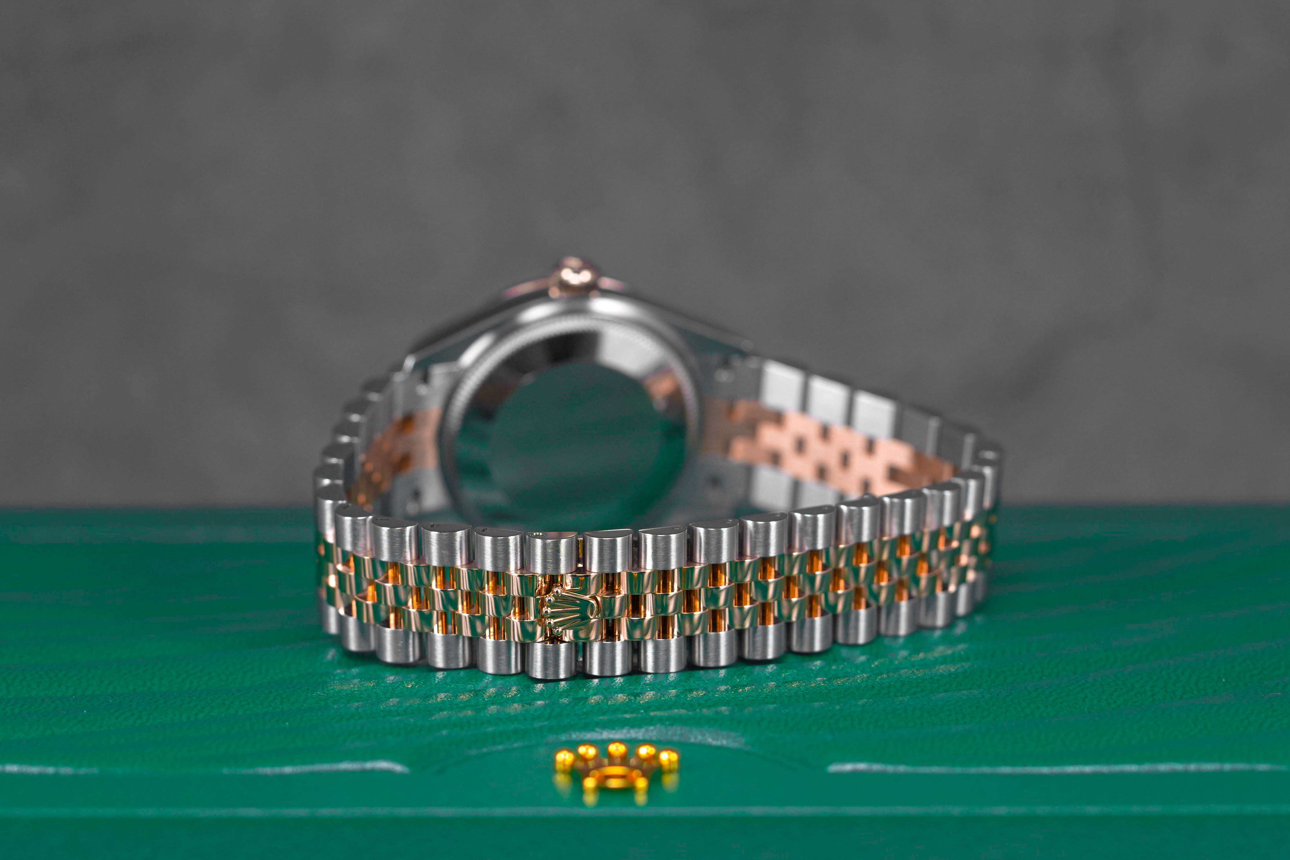 DATEJUST 31MM TWOTONE ROSEGOLD SILVER FLORAL DIAMOND (2023)