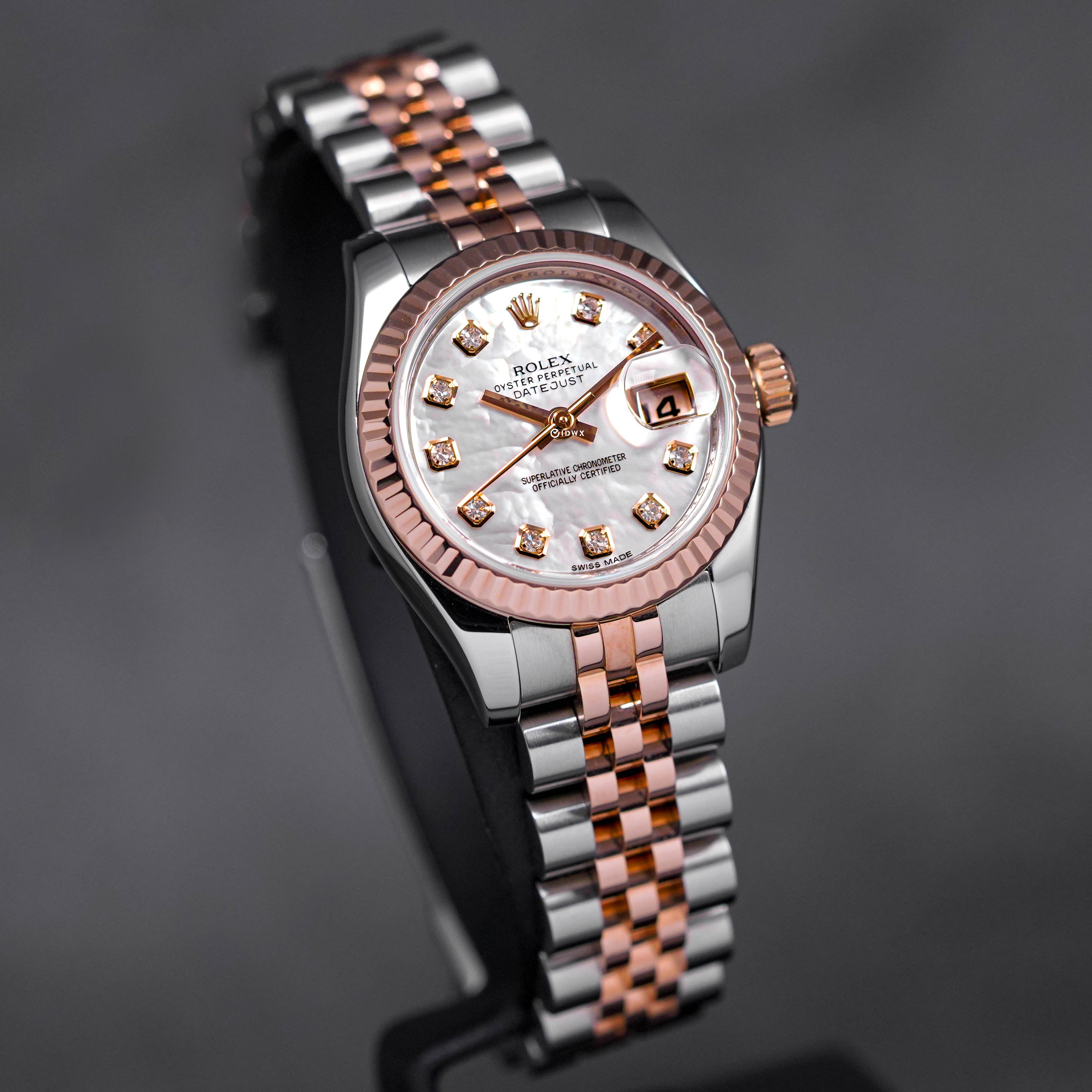 DATEJUST 26MM TWOTONE ROSEGOLD MOP DIAMOND DIAL (2014)