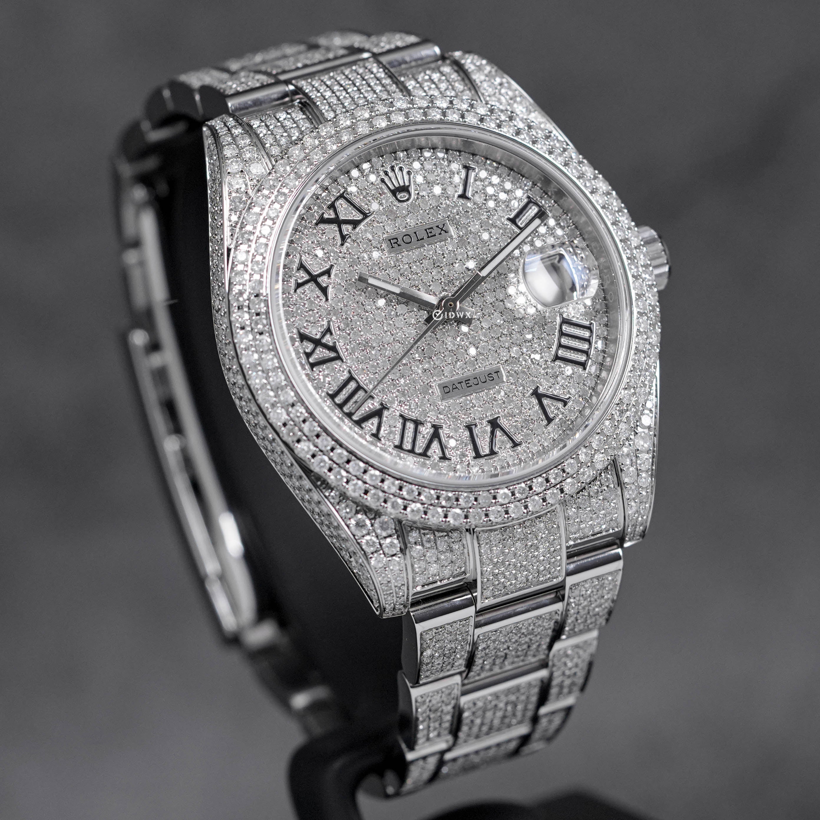DATEJUST II CUSTOM PAVED DIAMOND SET ROMAN DIAL (2019)