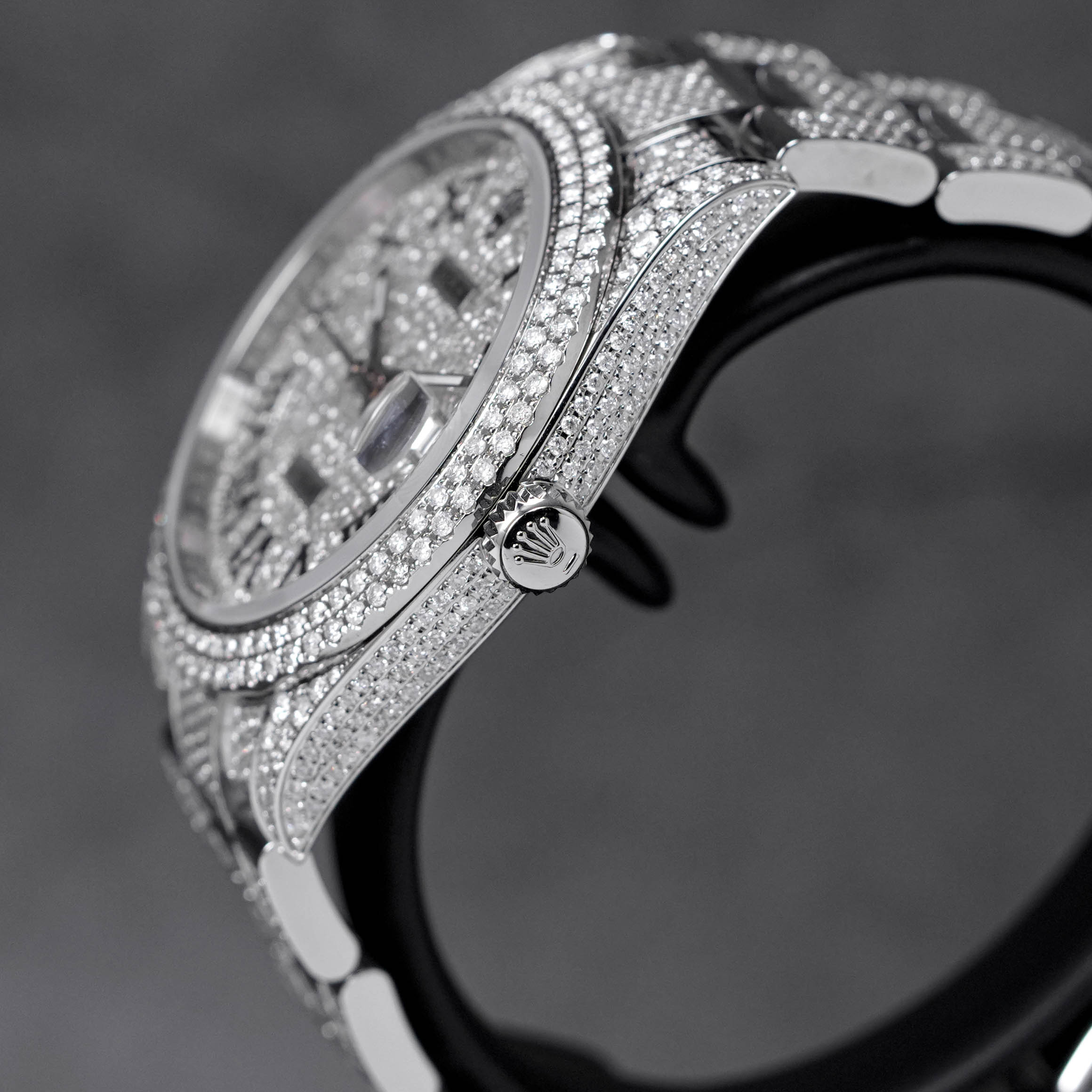 DATEJUST II CUSTOM PAVED DIAMOND SET ROMAN DIAL (2019)