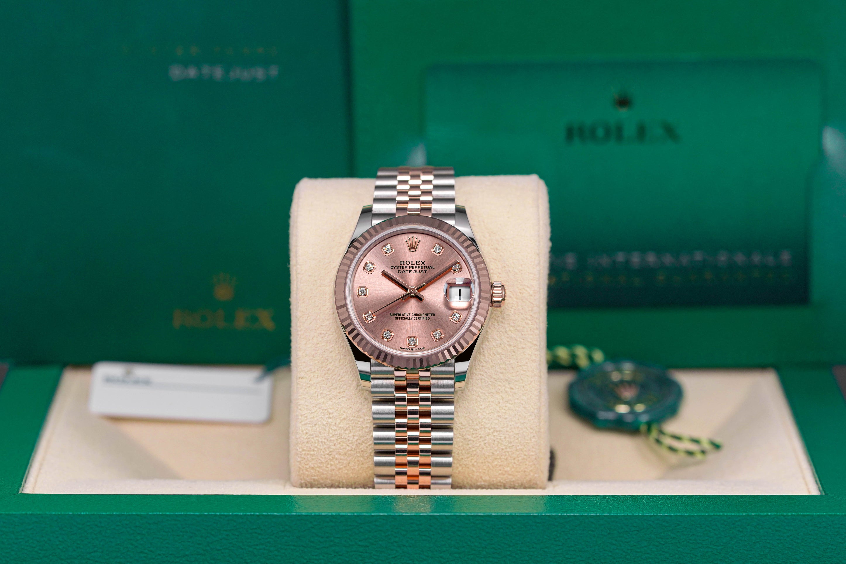 DATEJUST 31MM TWOTONE ROSEGOLD PINK DIAMOND DIAL (2023)