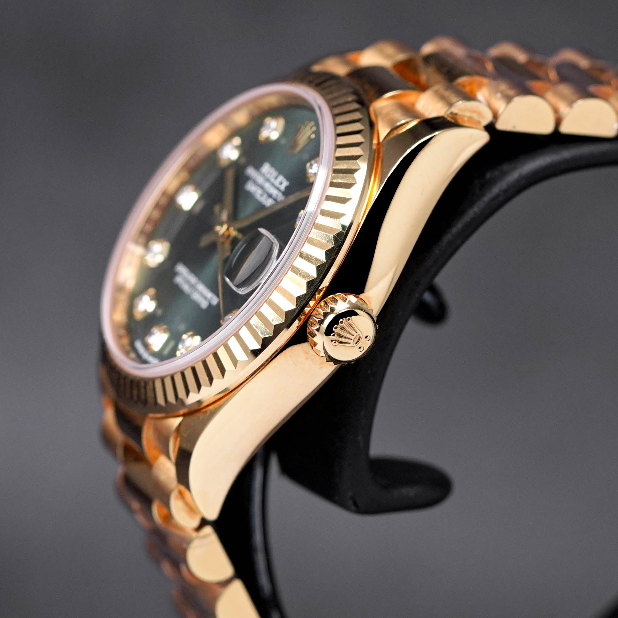 DATEJUST 31MM YELLOWGOLD GREEN DIAMOND DIAL (2020)