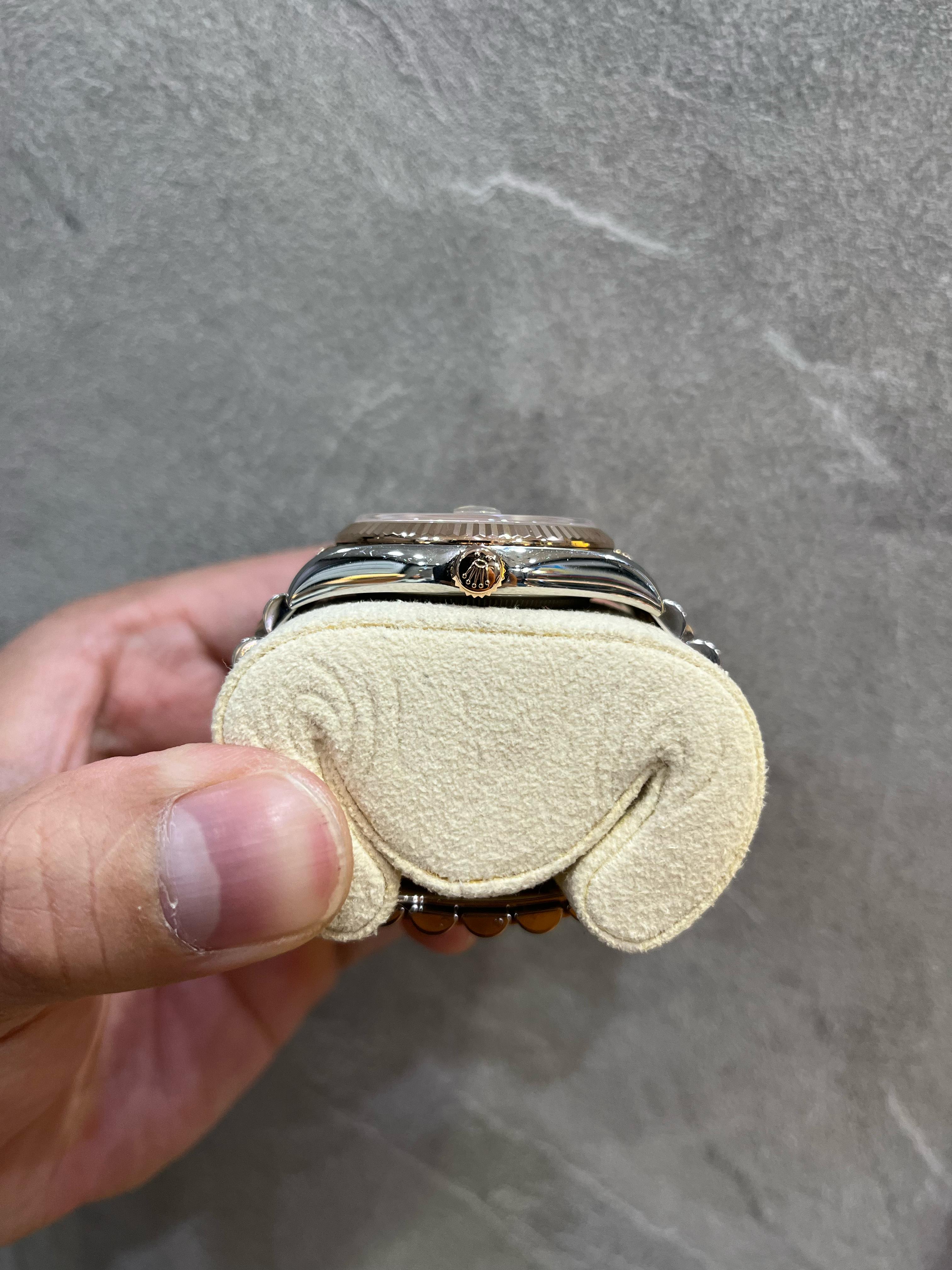 DATEJUST 36MM TWOTONE ROSEGOLD PINK ROMAN DIAL (2015)