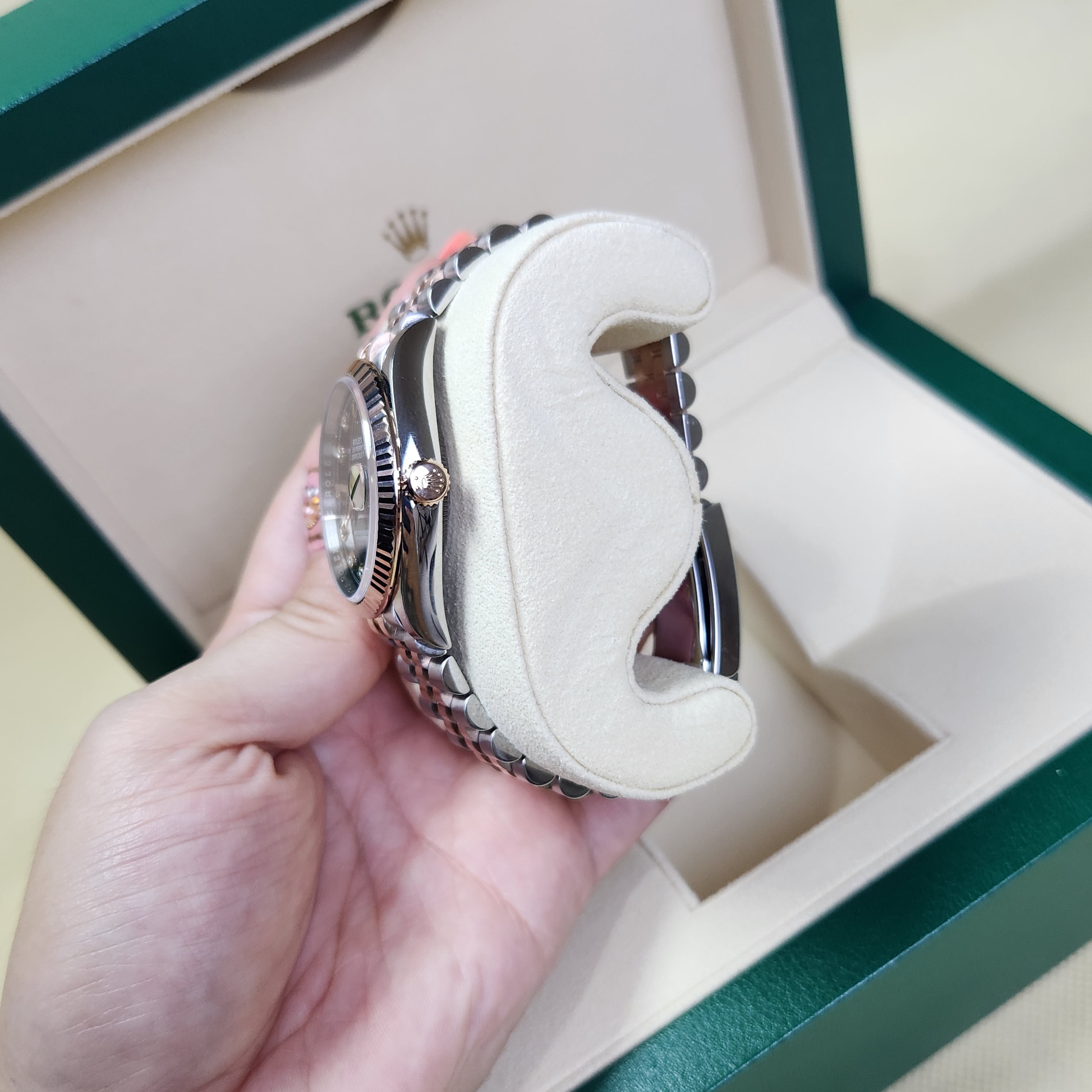 DATEJUST 36MM TWOTONE ROSEGOLD BLACK DIAMOND DIAL (2019)