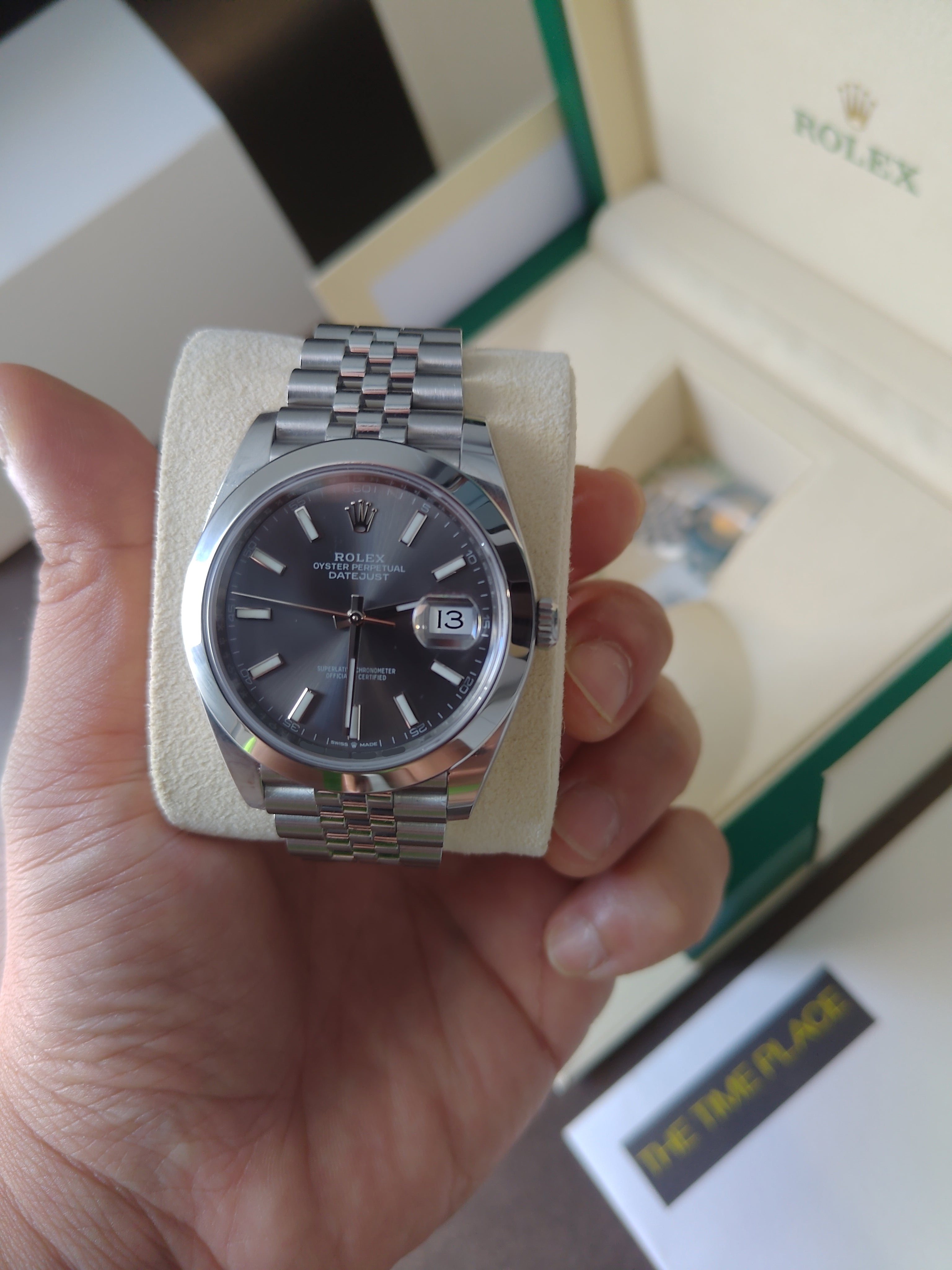 DATEJUST 41MM RHODIUM DIAL DOMED JUBILEE (2023)