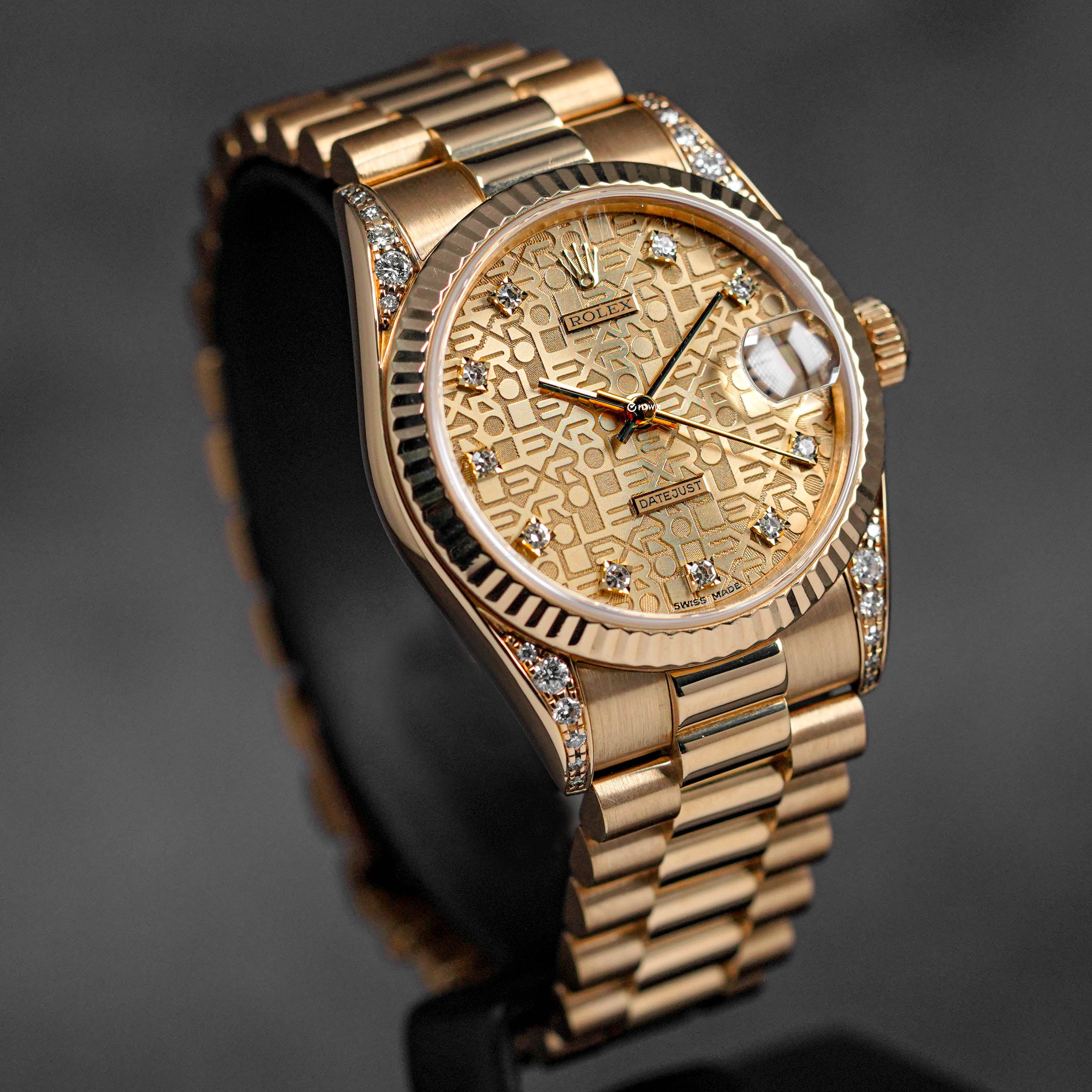 DATEJUST 31MM YELLOWGOLD COMPUTERIZED CHAMPAGNE DIAMOND DIAL (WATCH ONLY)