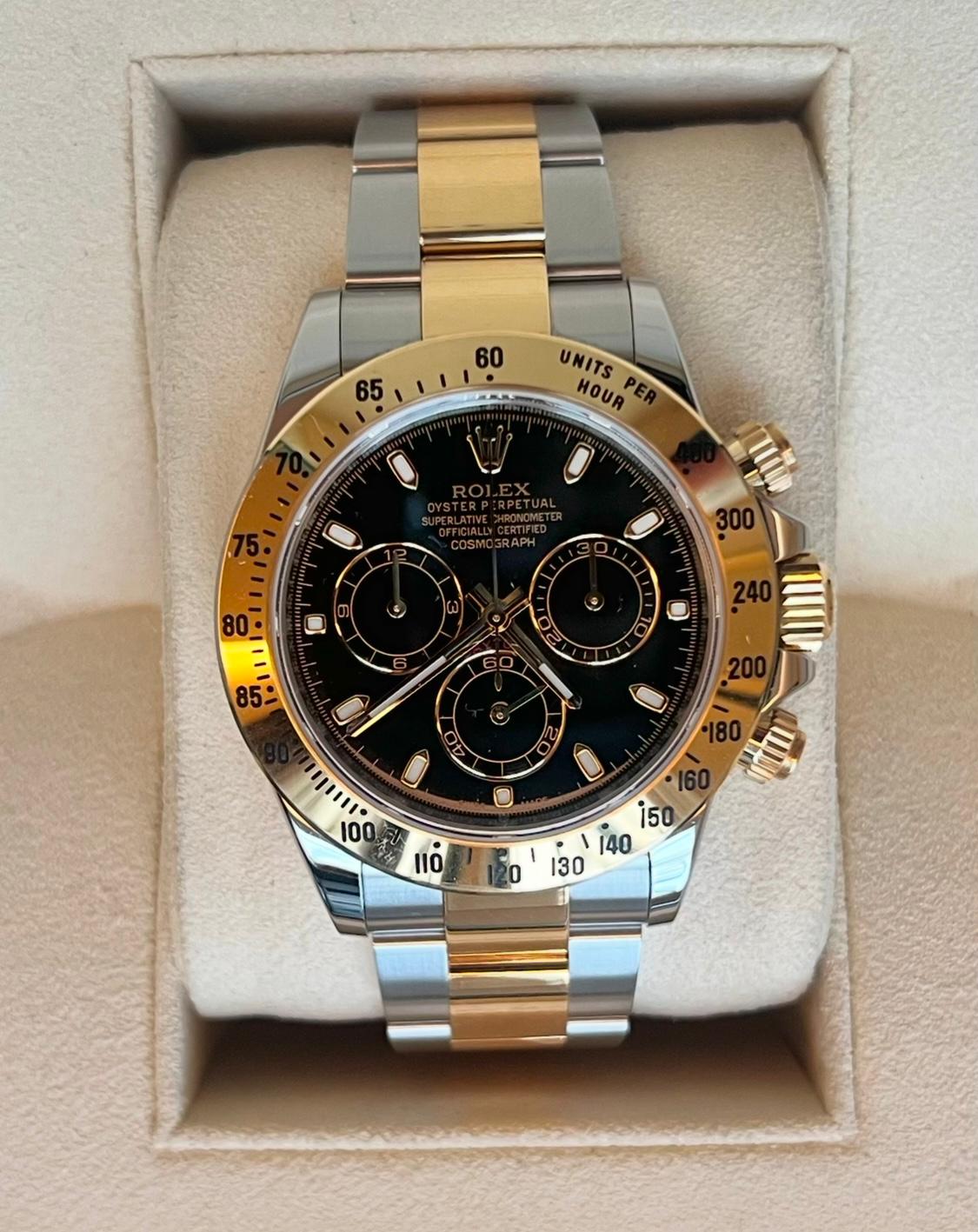 DAYTONA TWOTONE YELLOWGOLD BLACK DIAL (2016)