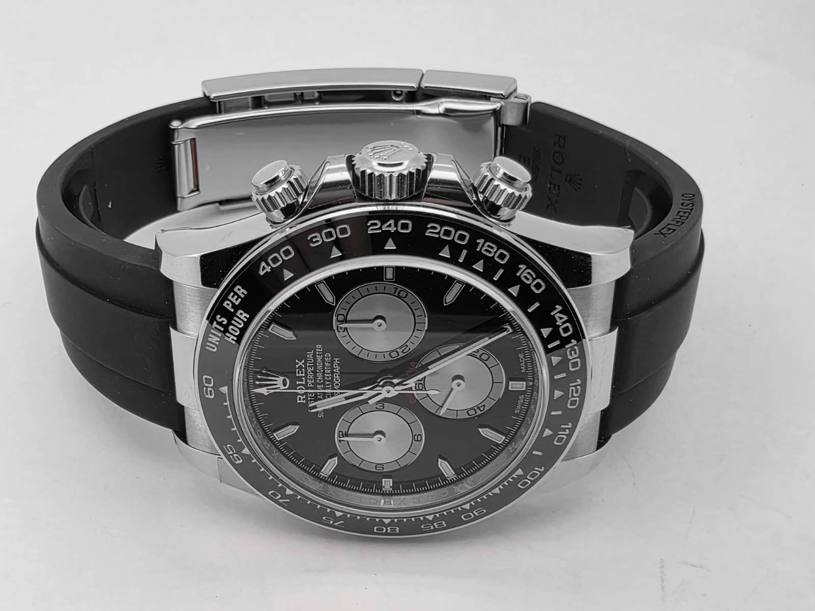 DAYTONA OYSTERFLEX WHITEGOLD BLACK DIAL RING BEZEL (2024)