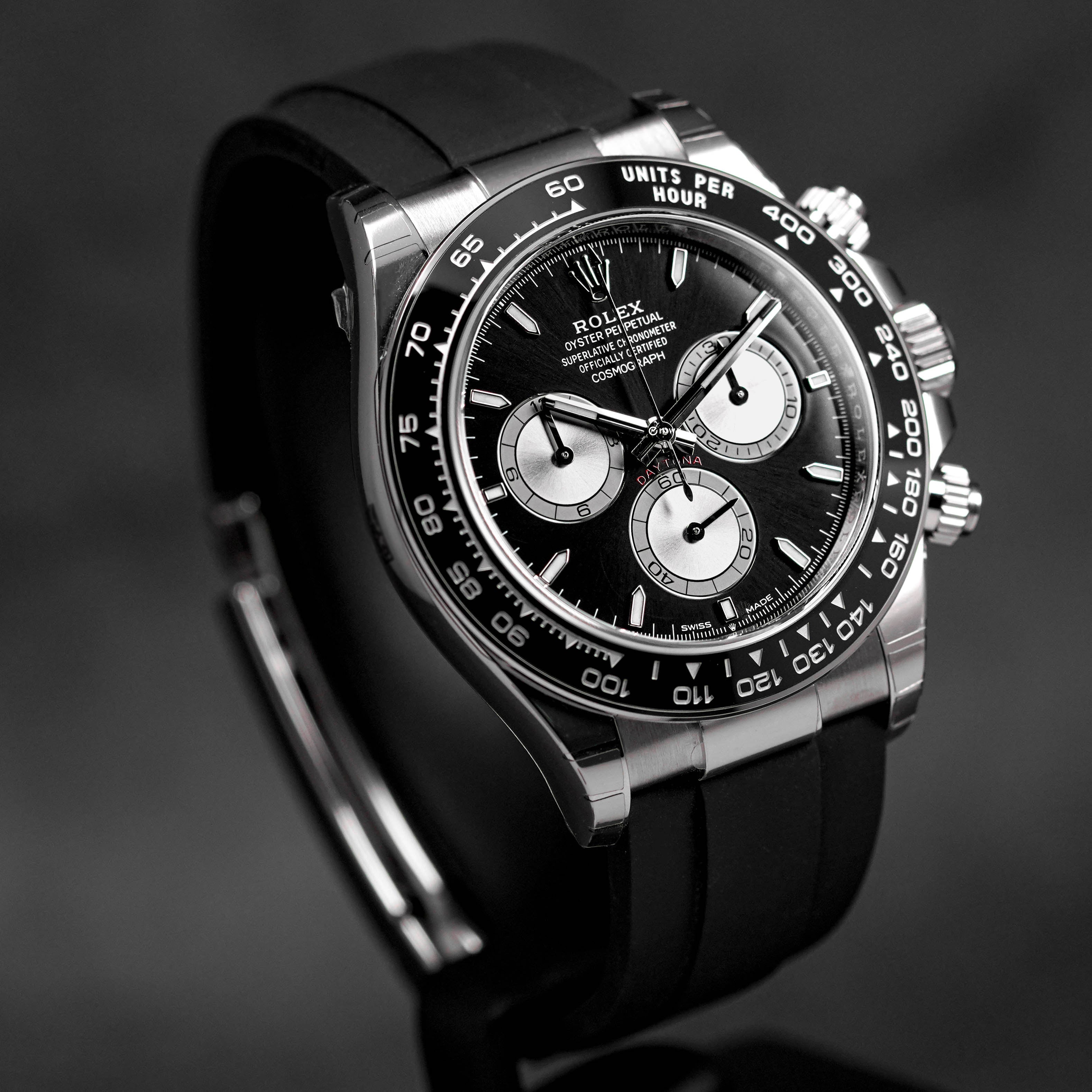 DAYTONA OYSTERFLEX WHITEGOLD BLACK DIAL RING BEZEL (2023)