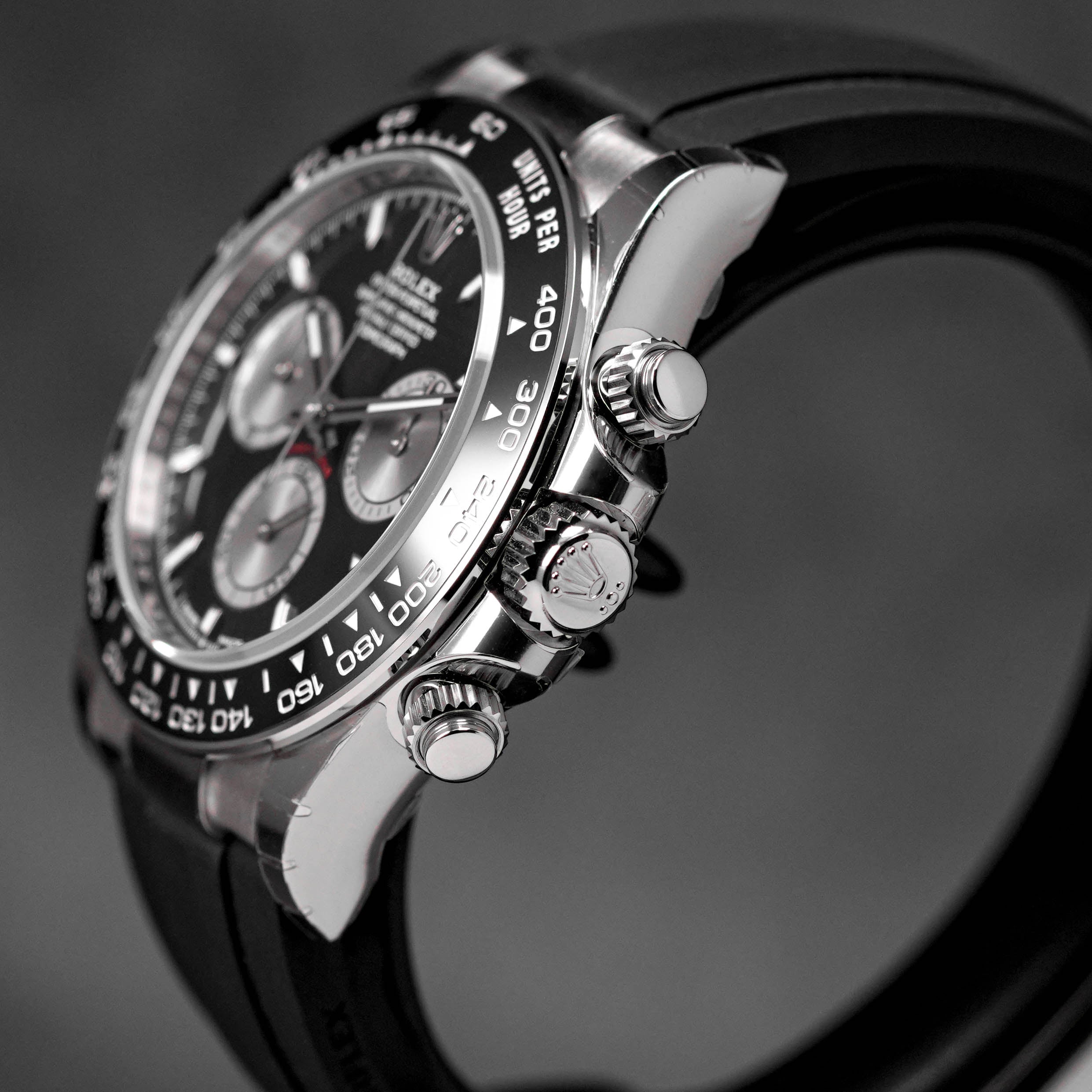 DAYTONA OYSTERFLEX WHITEGOLD BLACK DIAL RING BEZEL (2023)