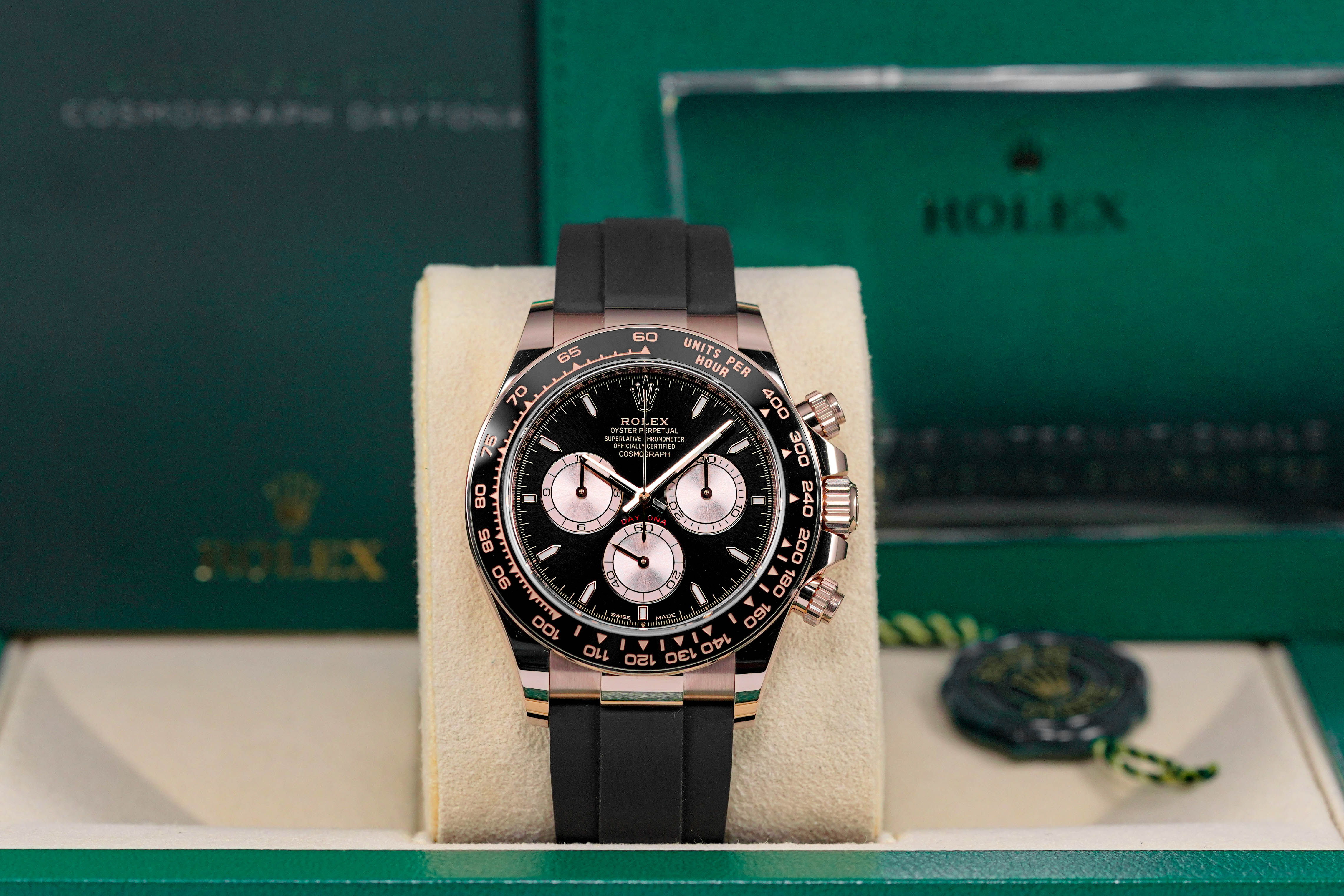 DAYTONA OYSTERFLEX ROSEGOLD BLACK DIAL RING BEZEL (2023)