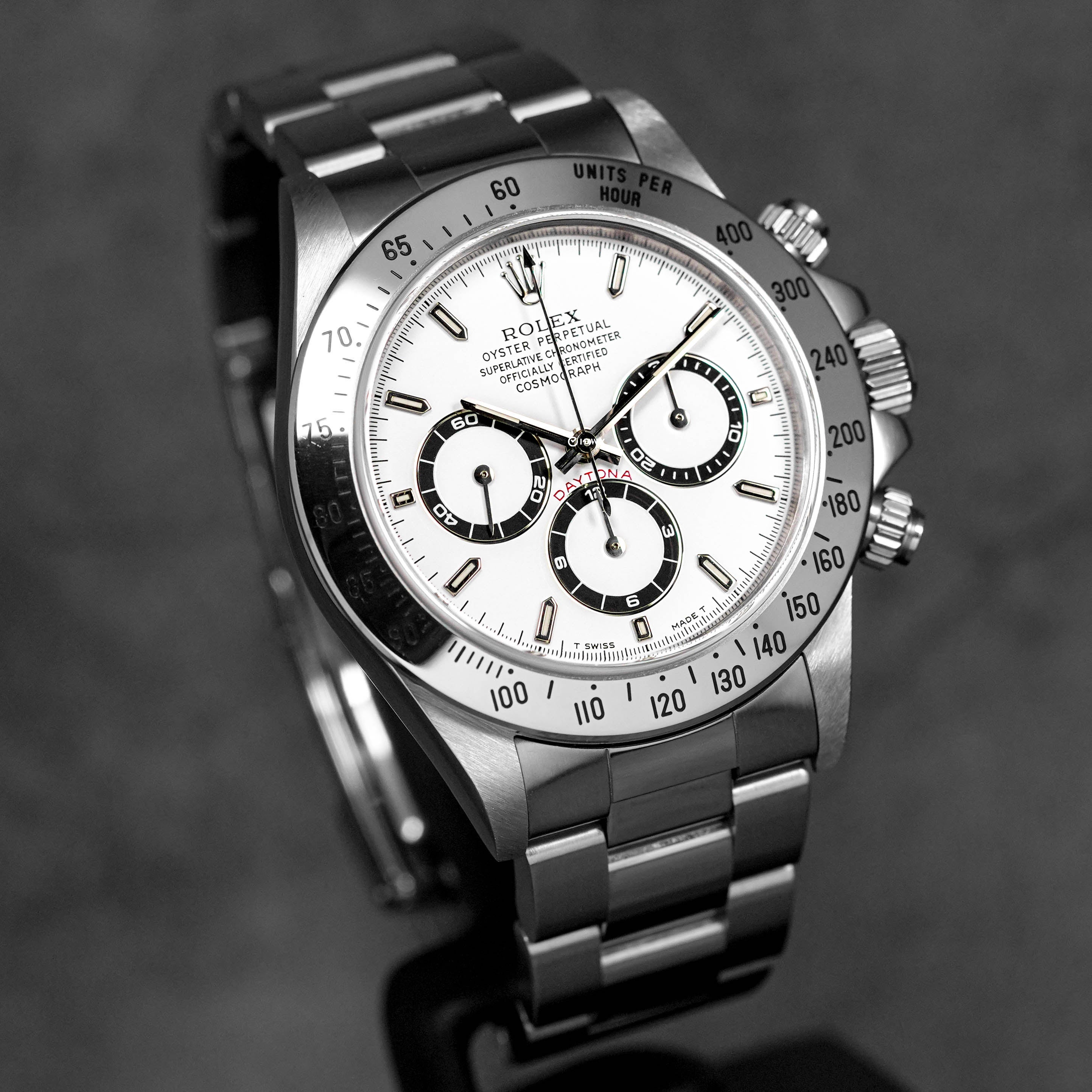 DAYTONA ZENITH 16520 STEEL WHITE DIAL 'U-SERIES' (CIRCA 1997)