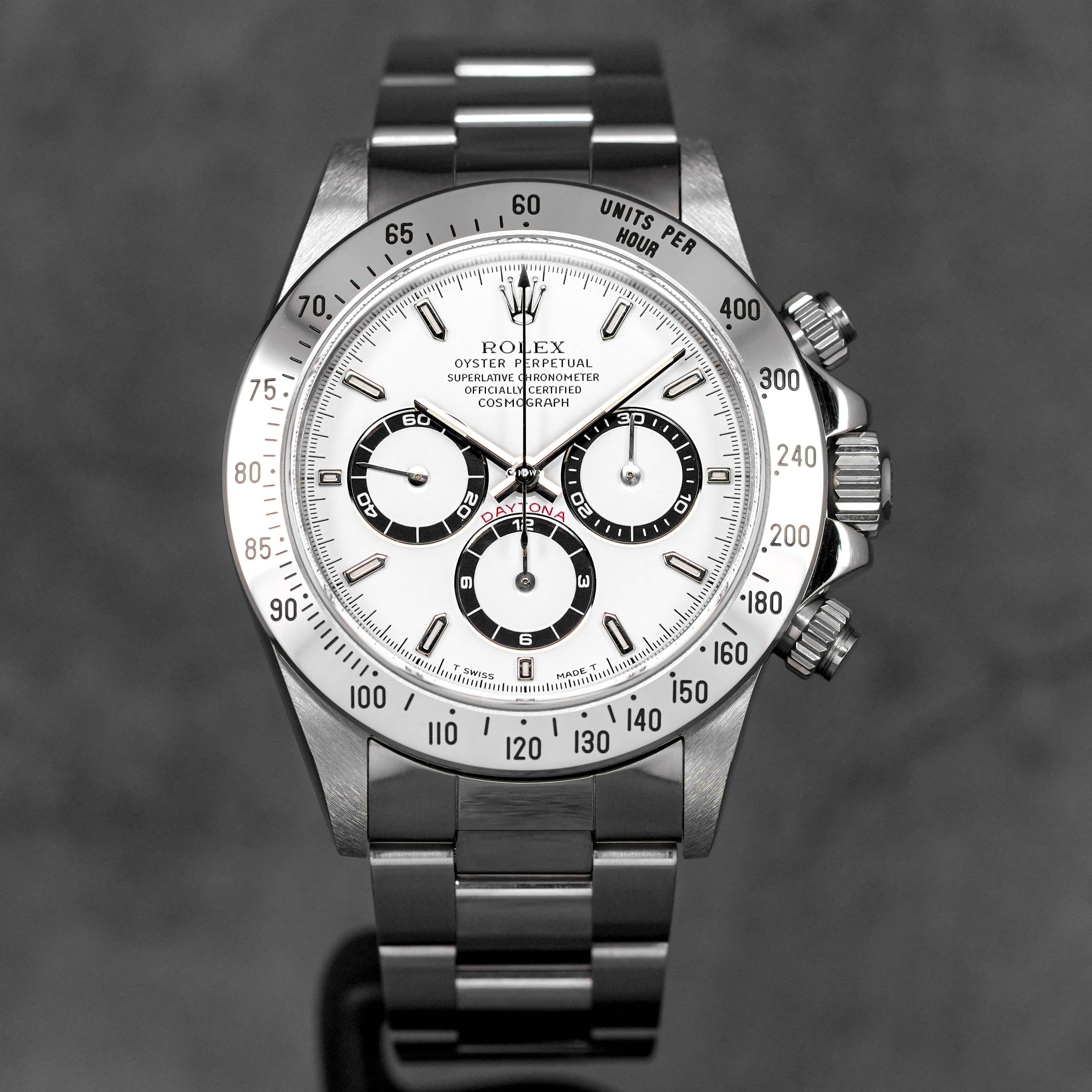 DAYTONA ZENITH 16520 STEEL WHITE DIAL 'U-SERIES' (CIRCA 1997)