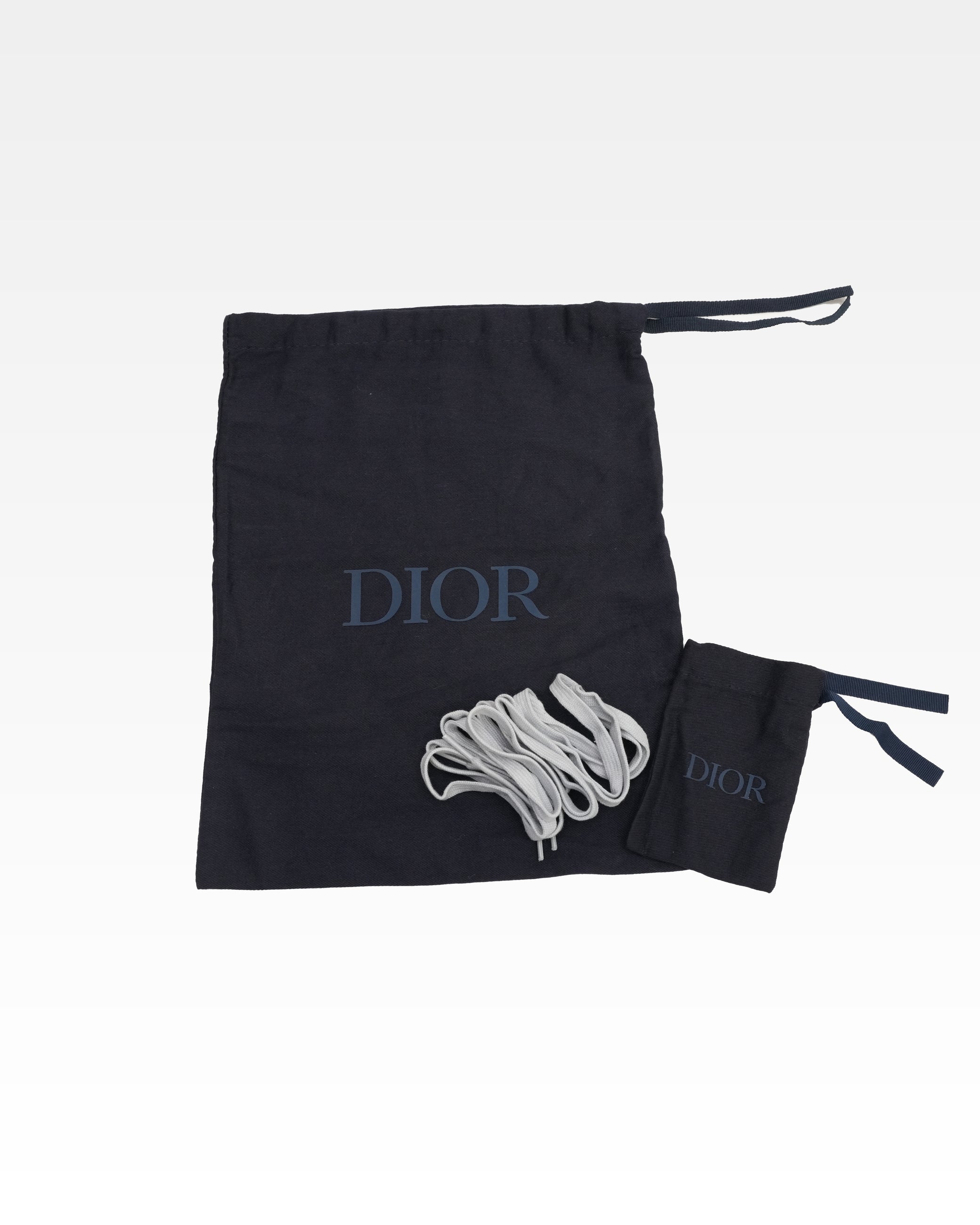 B27 CANVAS & LEATHER SNEAKERS GRAY WHITE OBLIQUE - SIZE 41.5