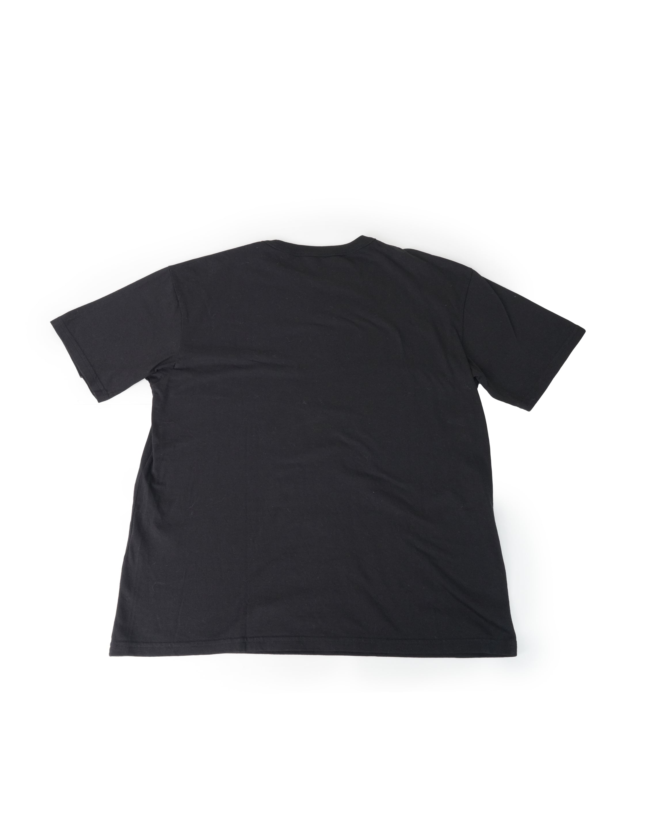 COTTON T-SHIRT BLACK MULTICOLOR LOGO - SIZE L