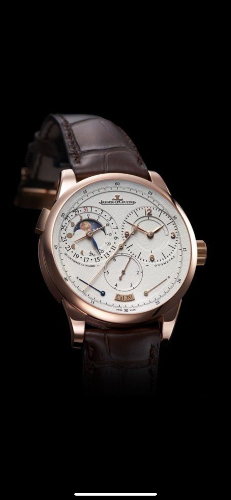 DUOMÈTRE À QUANTIÈME LUNAIRE ROSEGOLD ALLIGATOR LEATHER STRAP (2017)