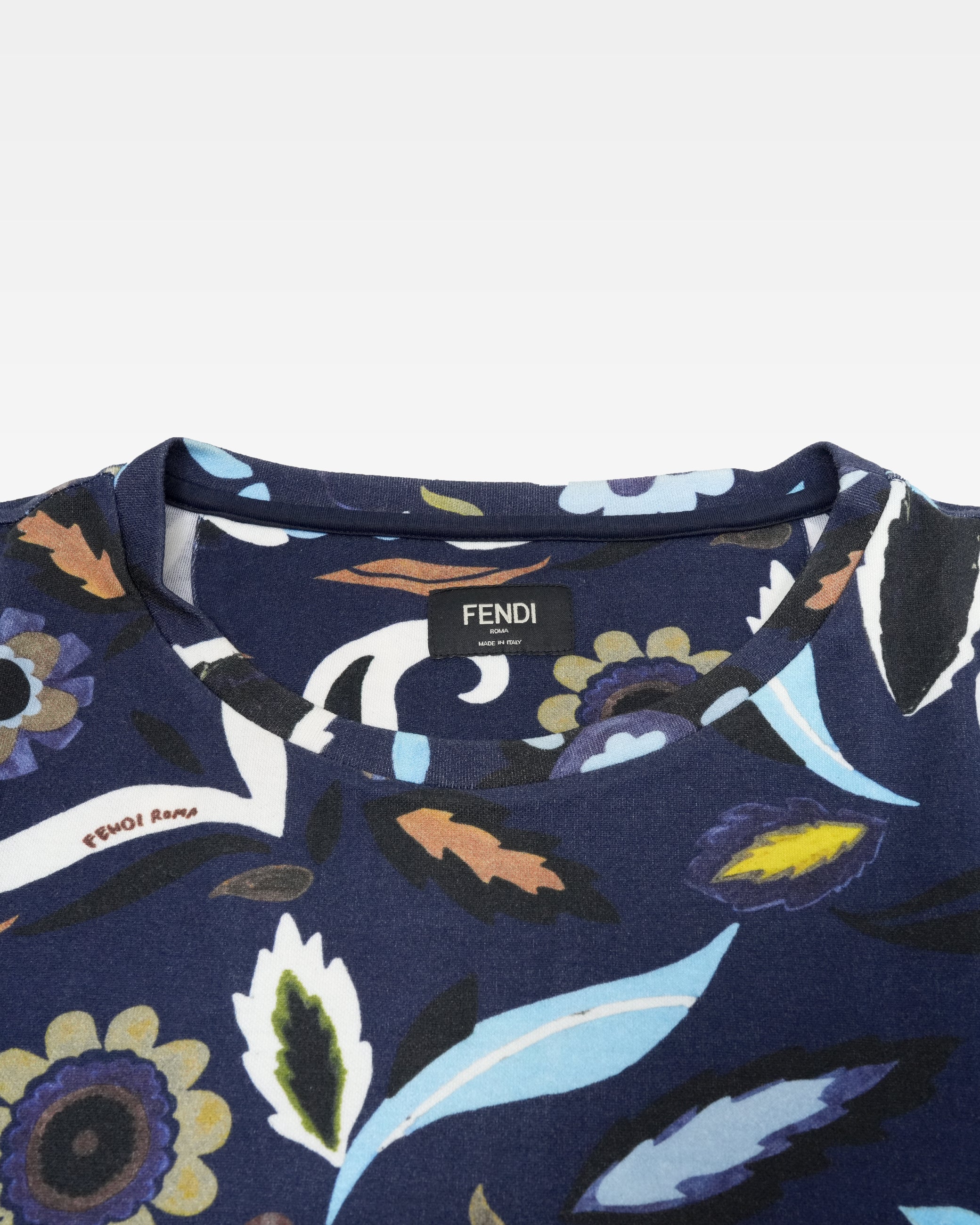 MEN'S MULTICOLOR FLORAL PRINTED COTTON T-SHIRT