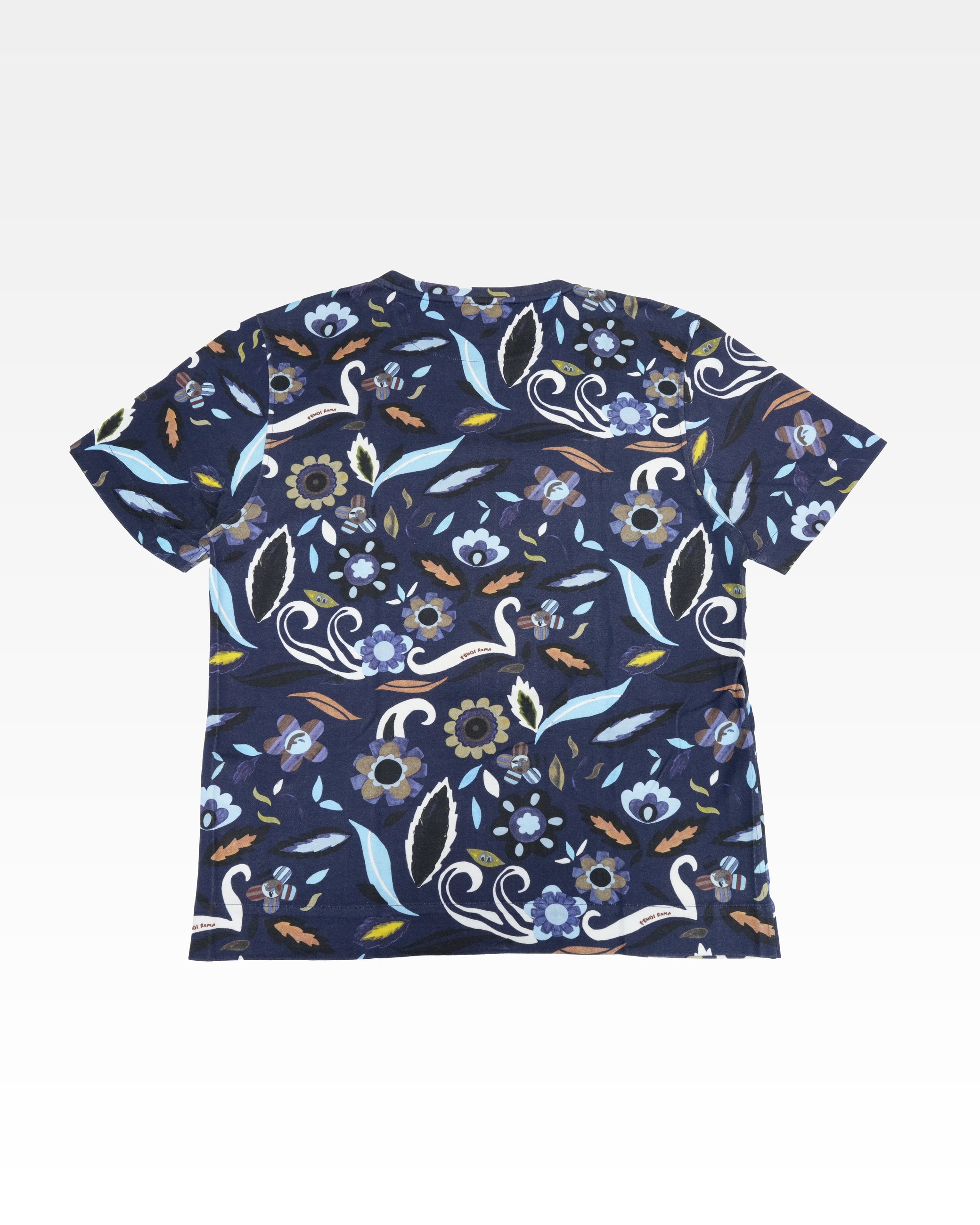 MEN'S MULTICOLOR FLORAL PRINTED COTTON T-SHIRT