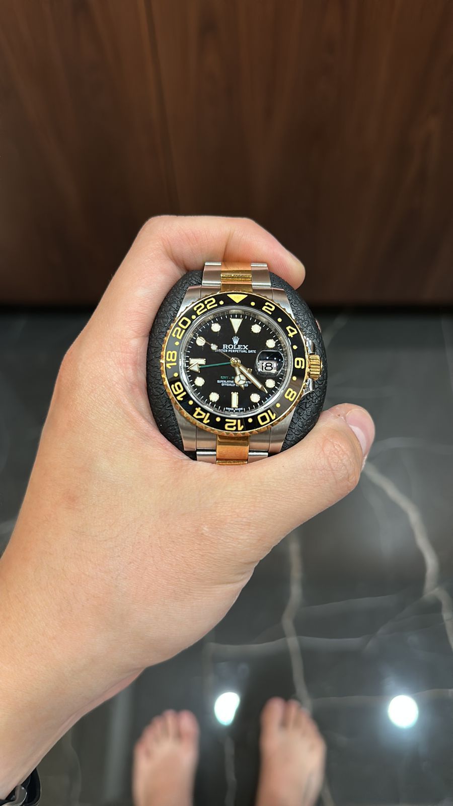 GMT MASTER-II TWOTONE YELLOWGOLD BLACK DIAL (2015)