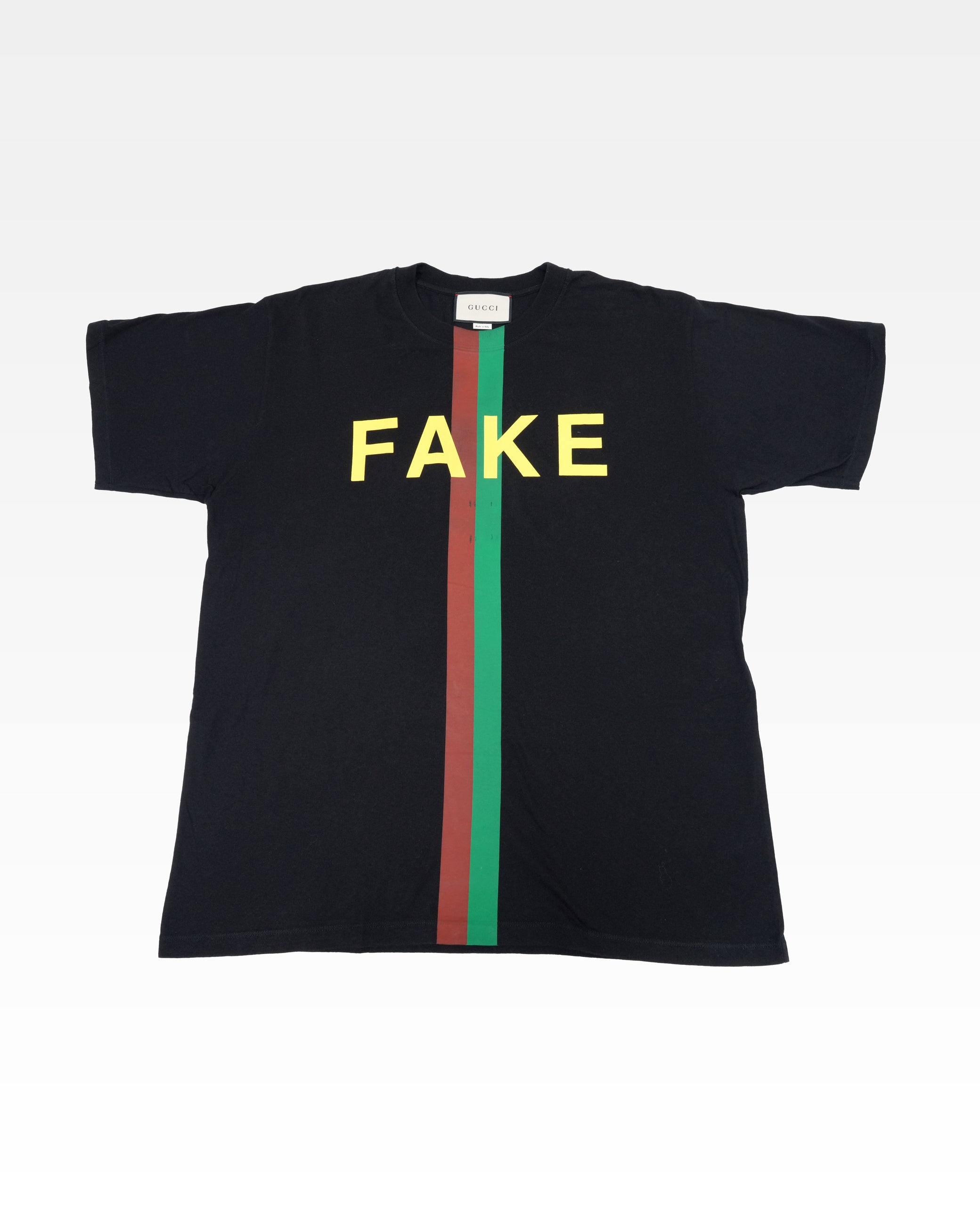 FAKE/NOT PRINT T-SHIRT BLACK SIZE M