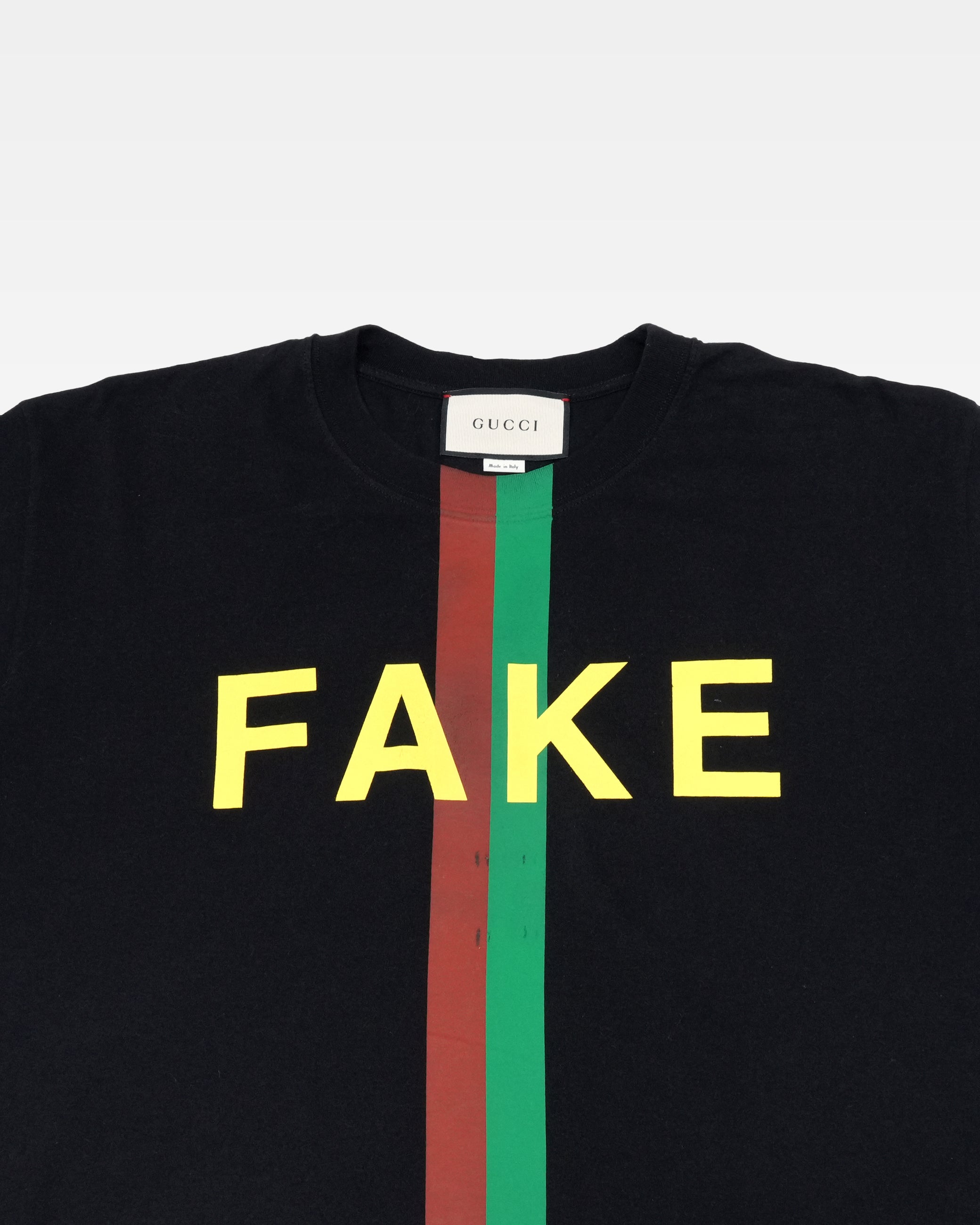 FAKE/NOT PRINT T-SHIRT BLACK SIZE M