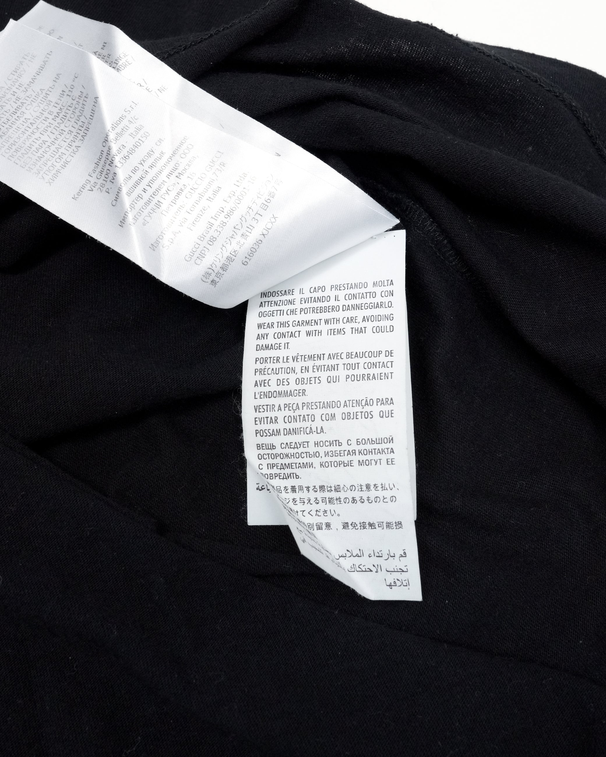 FAKE/NOT PRINT T-SHIRT BLACK SIZE M