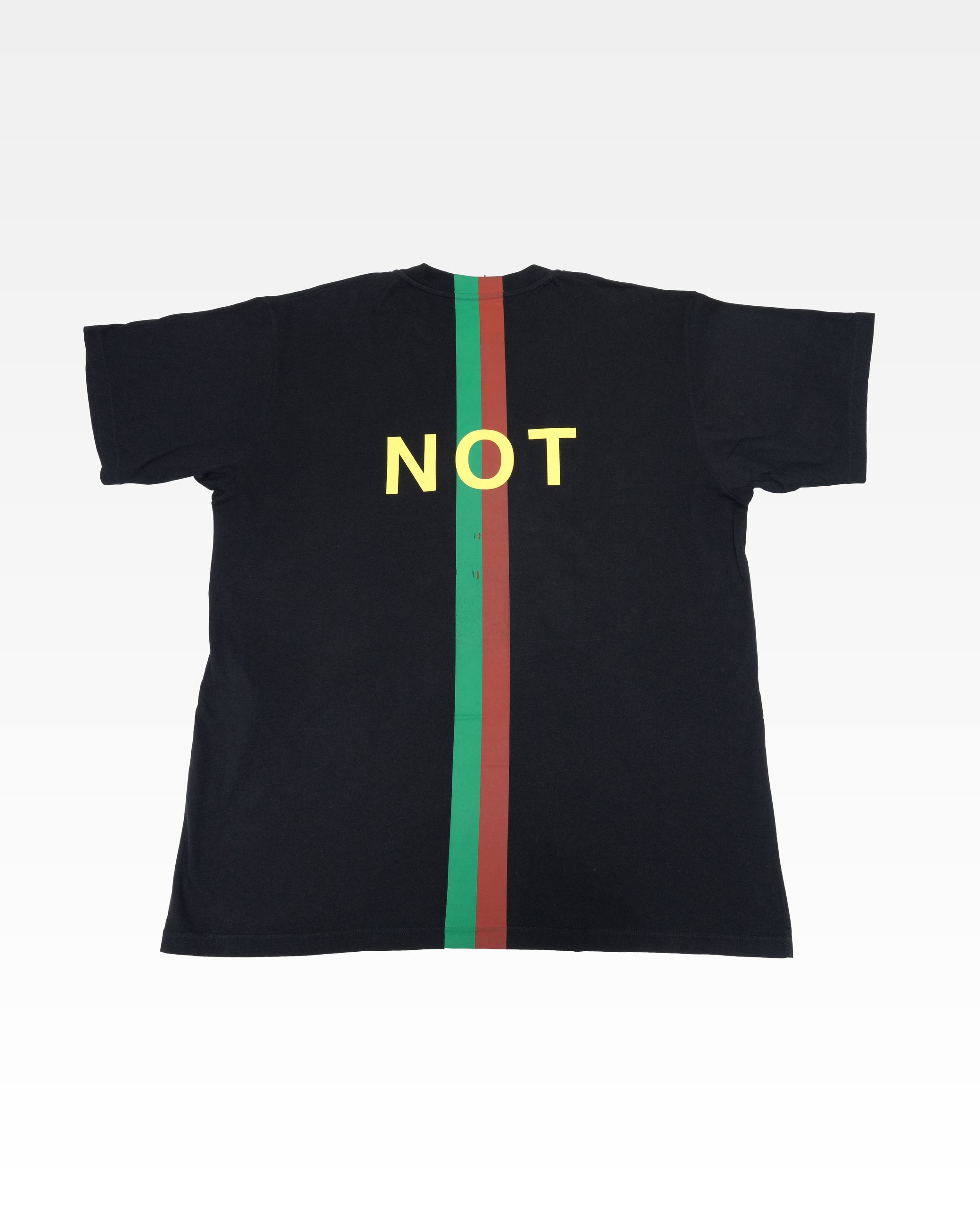 FAKE/NOT PRINT T-SHIRT BLACK SIZE M