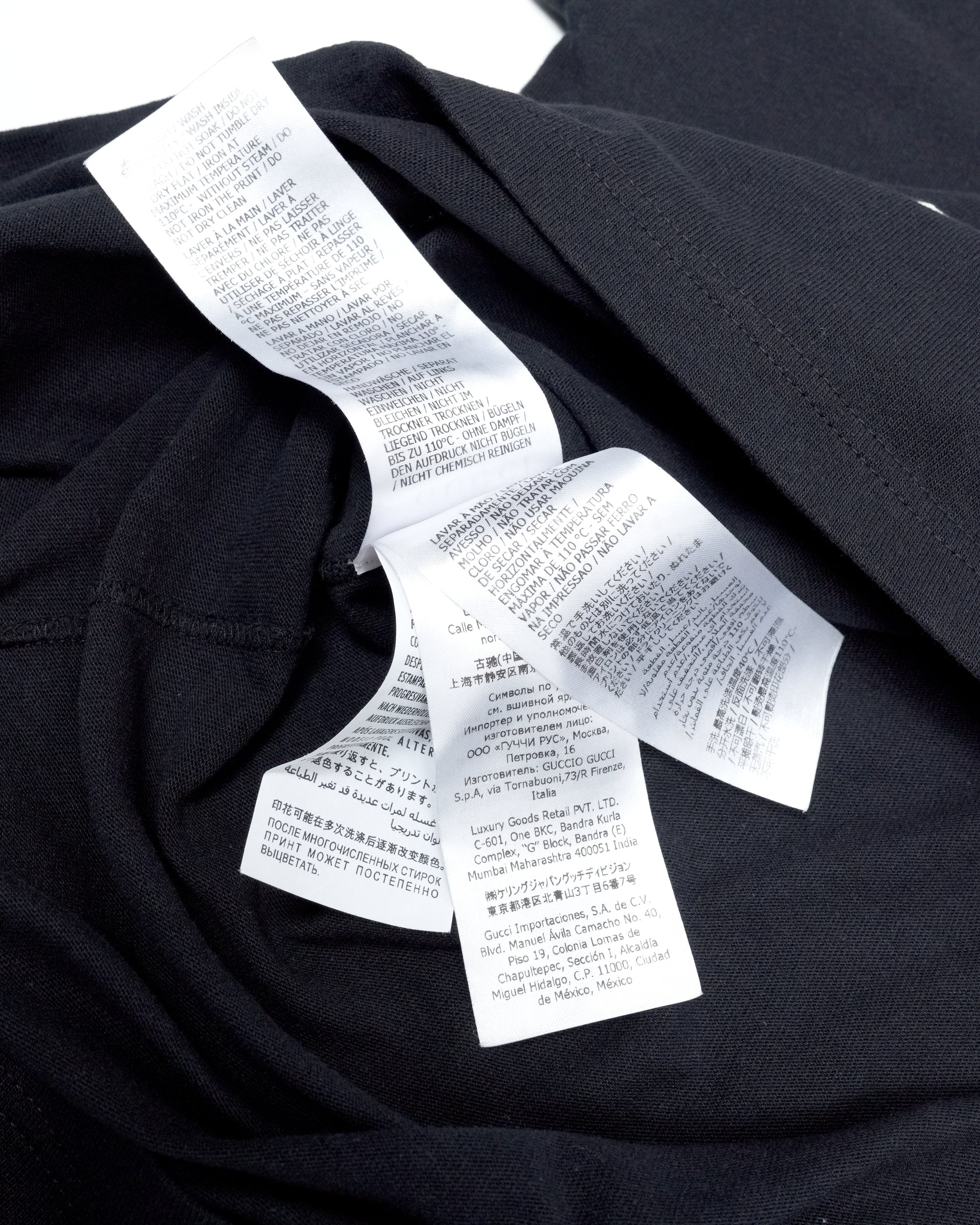 '25 ESCHATOLOGY and GUCCI LOVED' PRINT COTTON T-SHIRT